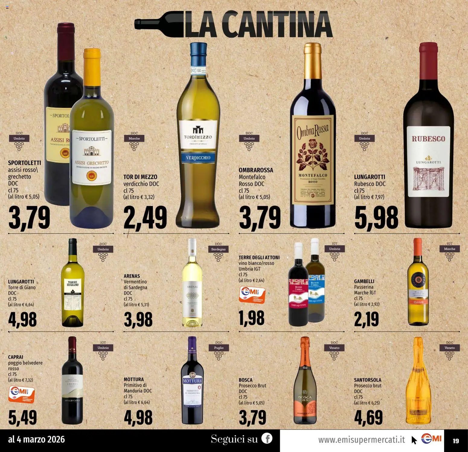 Volantino EMI del 19.02.2026 | Pagina: 19 | Prodotti: Prosecco, Vino