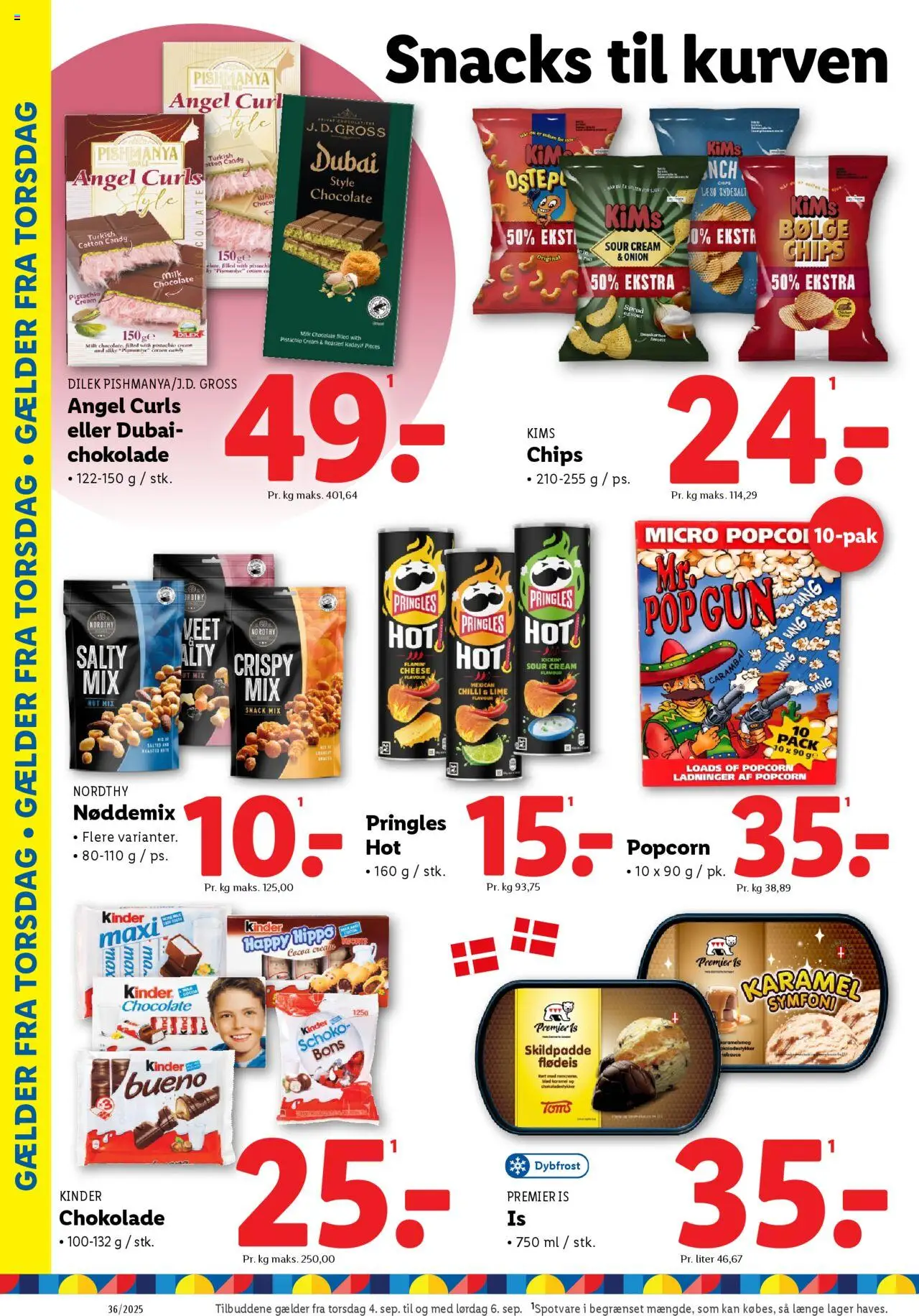 Lidl Tilbudsavis gyldig fra 31.08.2025 | Side: 28 | Produkter: Flødeis, Lime, Popcorn, Chilli