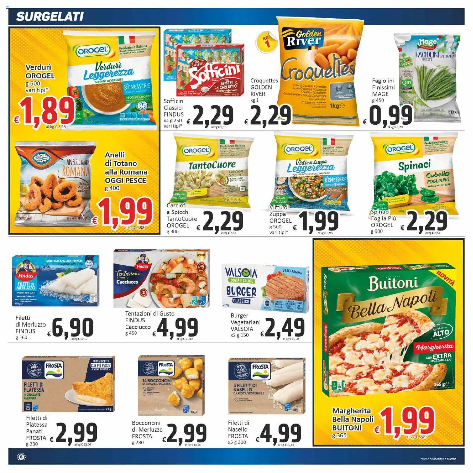 Volantino Paghi Poco del 07.01.2026 | Pagina: 8 | Prodotti: Pesca, Scaffale, Nasello, Totano