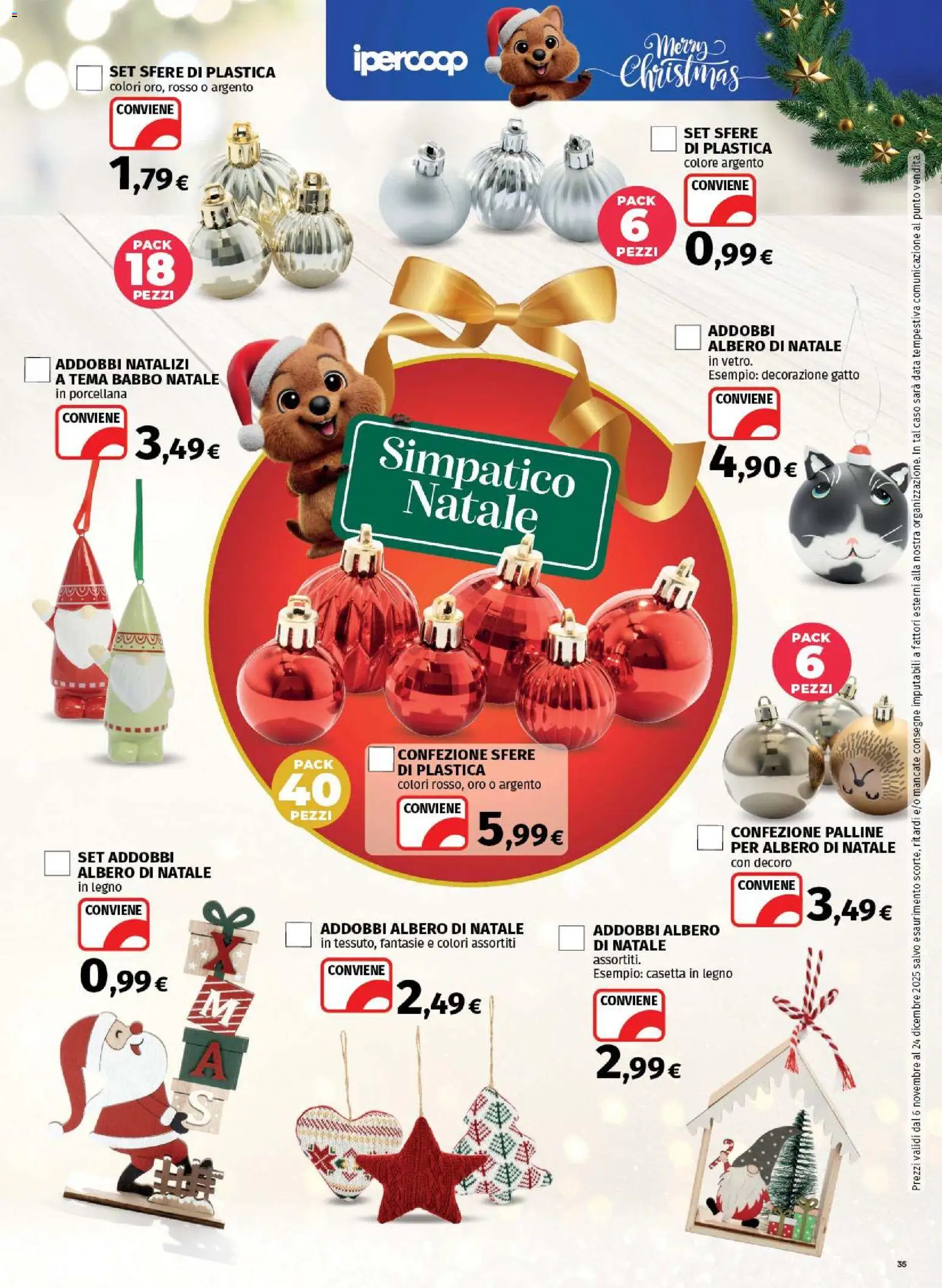 Volantino Ipercoop del 06.11.2025 | Pagina: 35 | Prodotti: Albero di natale, Data