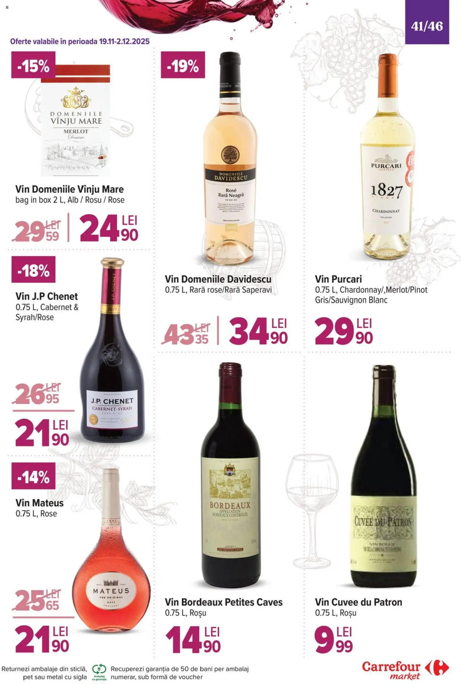 Noul catalog Carrefour – valabil de la 19.11.2025 | Pagină: 41 | Produse: Vin