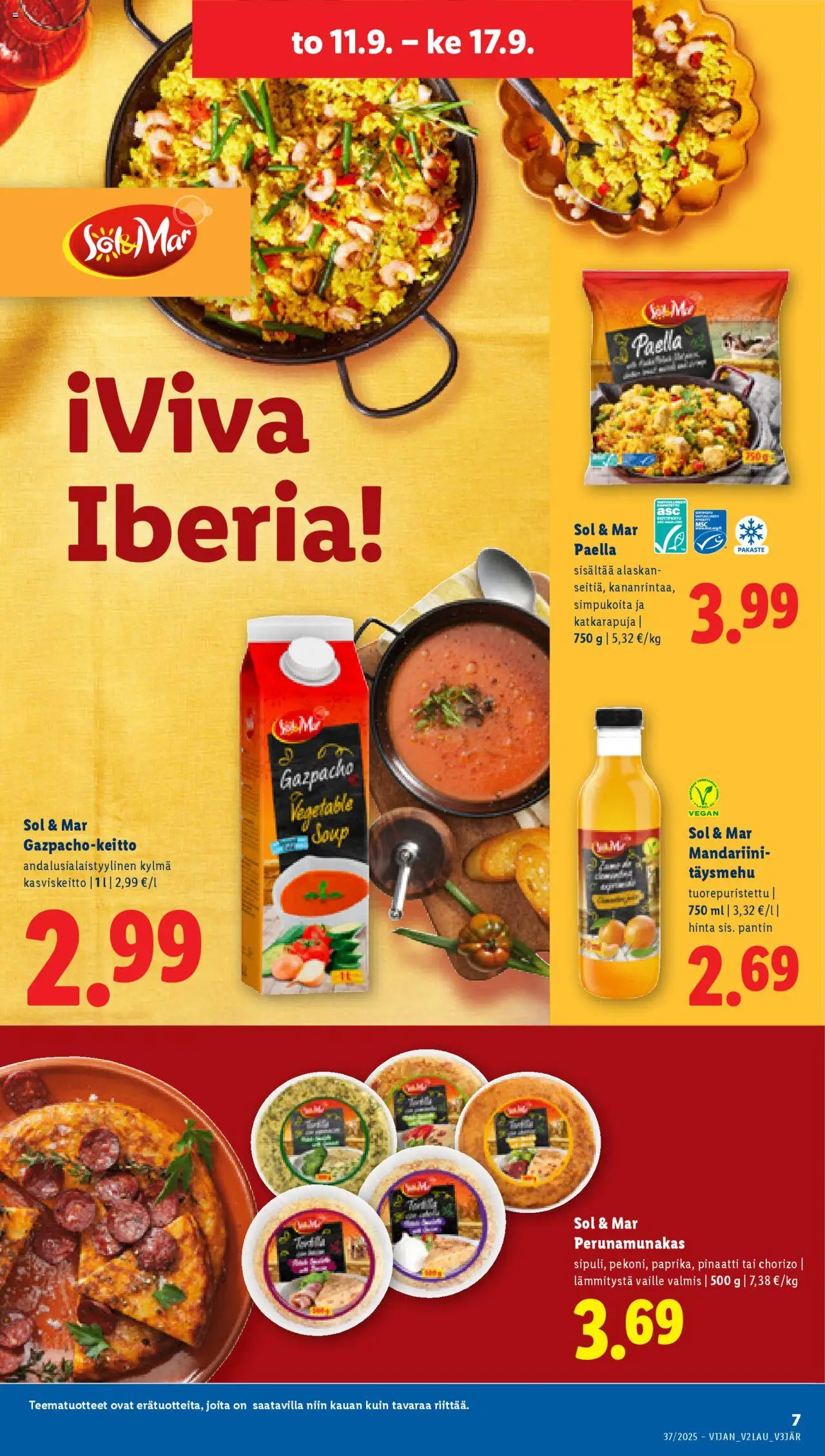 Lidl tarjoukset - Rovaniemi – voimassa 11.09.2025 alkaen | Sivu: 9 | Tuotteet: Chorizo, Pinaatti