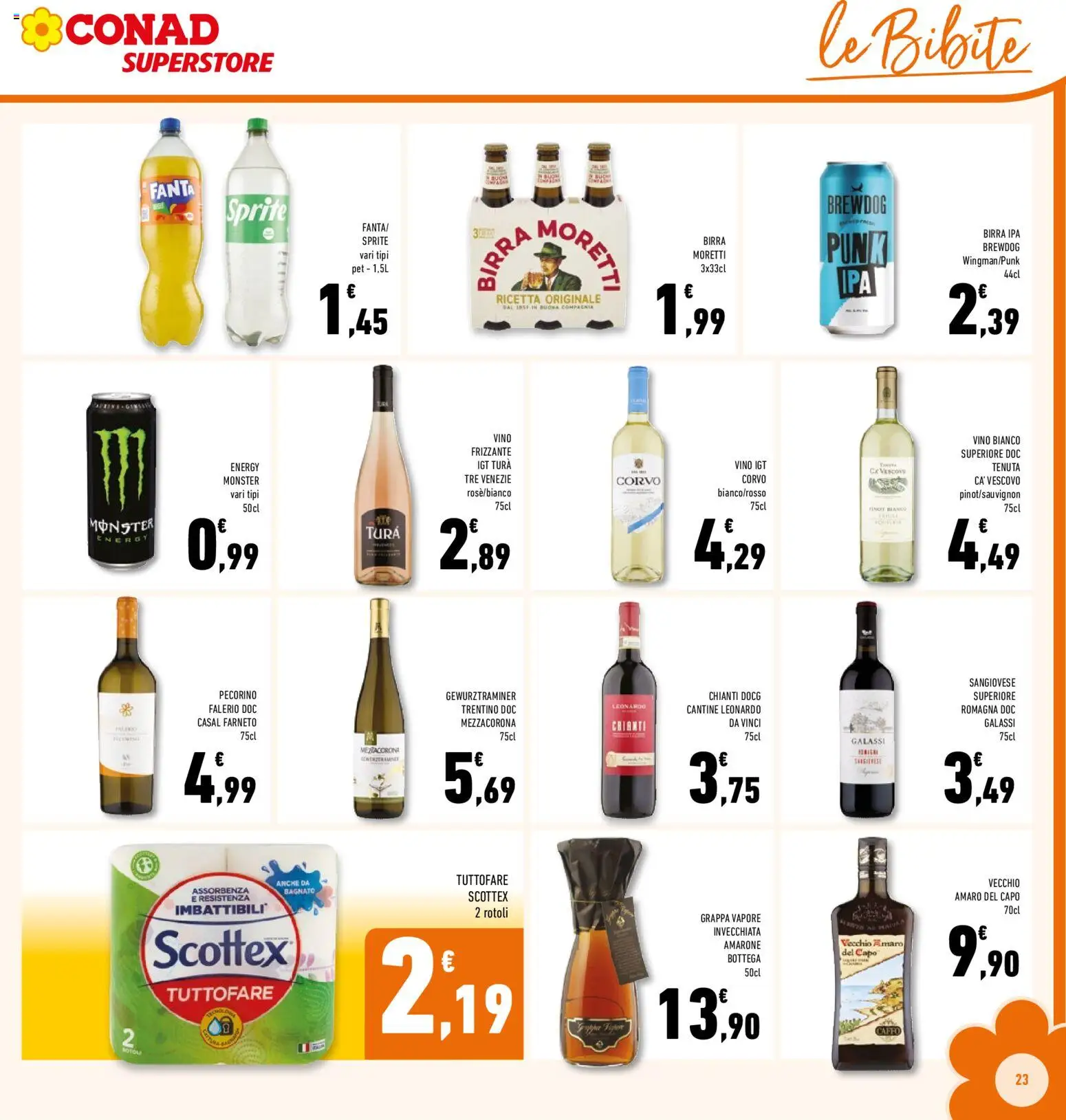 Volantino Conad del 29.01.2026 | Pagina: 23 | Prodotti: Vino, Grappa, Vino bianco, Amaro