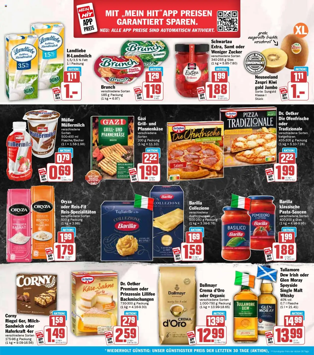 HIT - Berlin - gültig ab dem 18.08.2025 | Seite: 18 | Produkte: Barilla, Dallmayr, Zucker, Kiwi