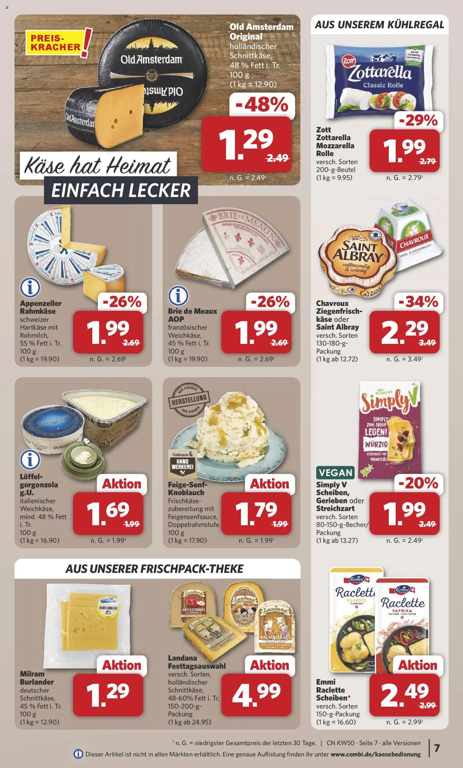 Combi Prospekt 	 – gültig ab 08.12.2025 | Seite: 7 | Produkte: Käse, Paprika, Knoblauch, Frischkase