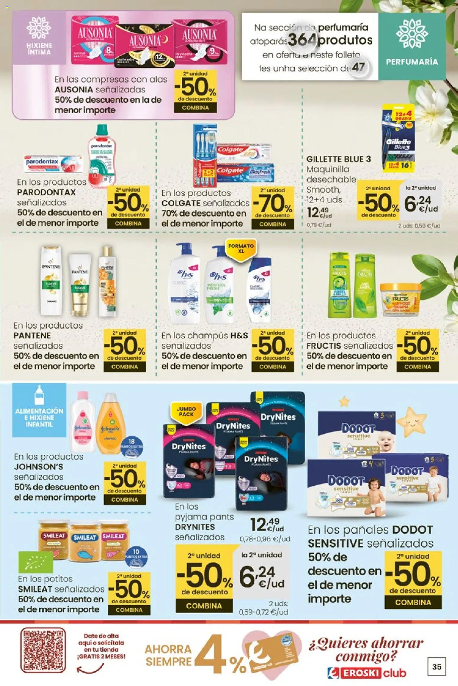 Eroski Quieres ahorrar conmigo │ válido desde el 16.04.2026 | Página: 35 | Productos: Compresas con alas, Γλυφιτζούρι