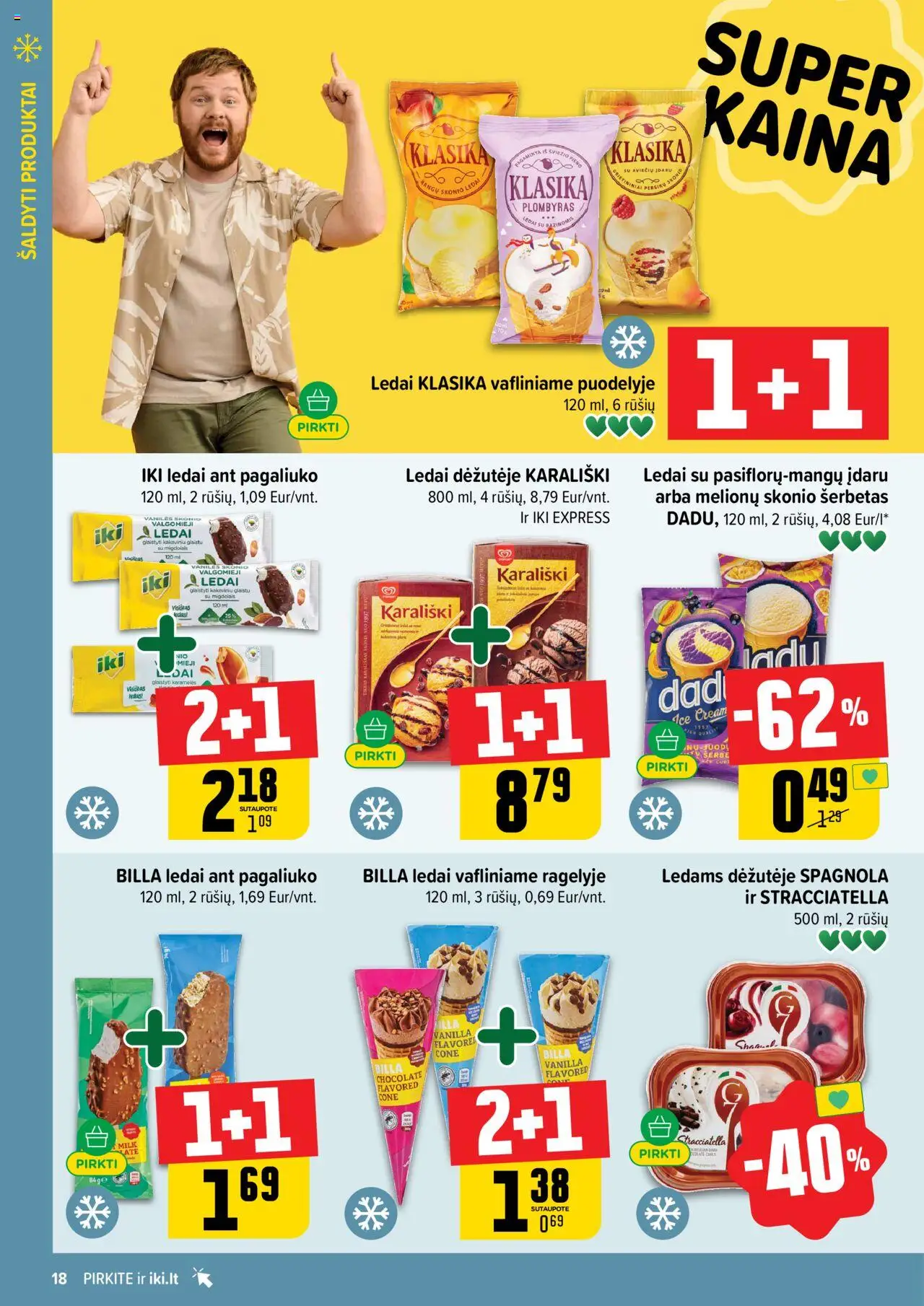 IKI - Leidinys│galioja nuo 04.08.2025 | Puslapis: 18 | Prekių: Ledai, Plombyras, Valgomieji ledai