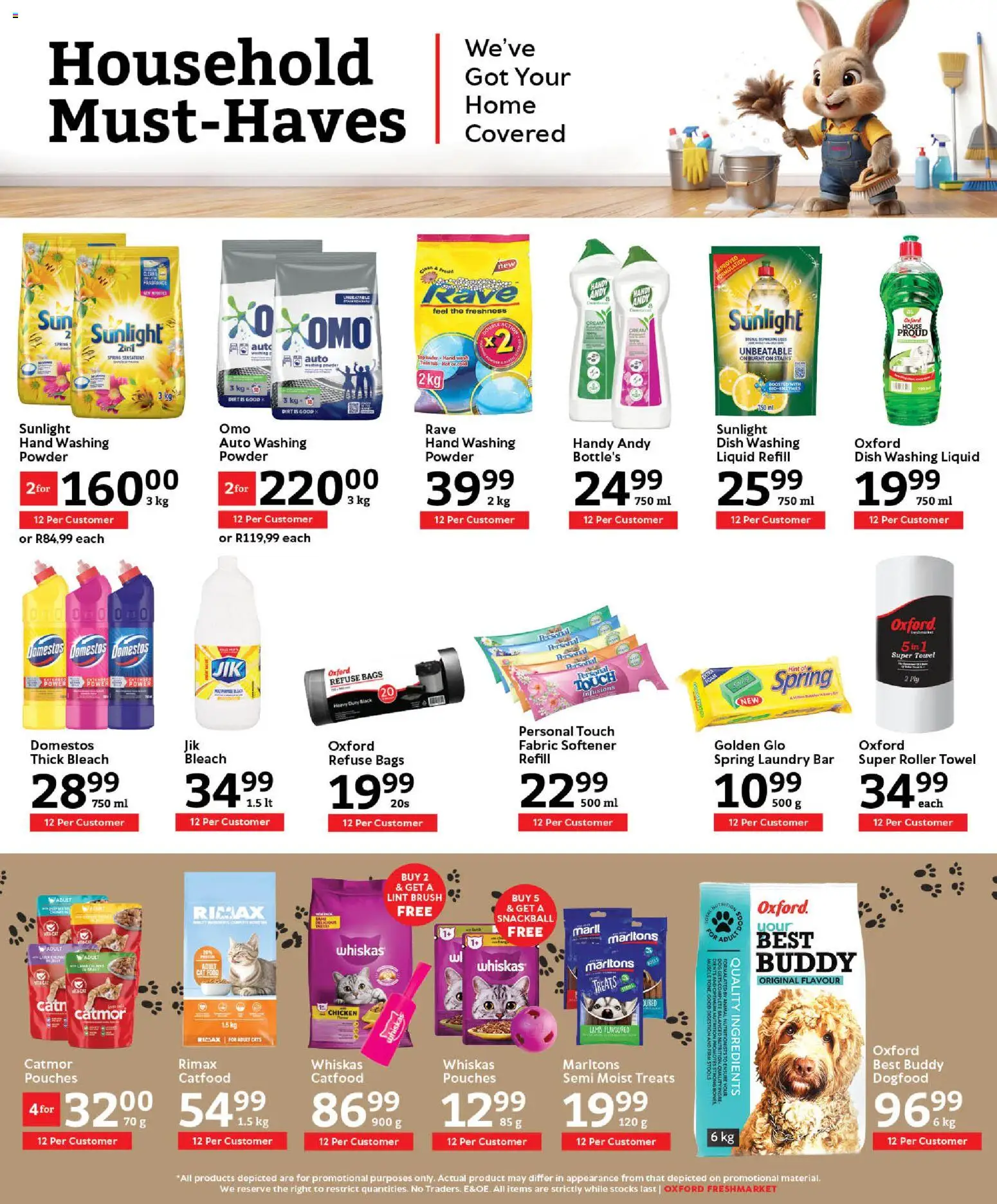 New Oxford Freshmarket catalogue – valid from 25.03.2026 | Page: 15 | Products: Towel, Chicken, Fabric softener, Cat food