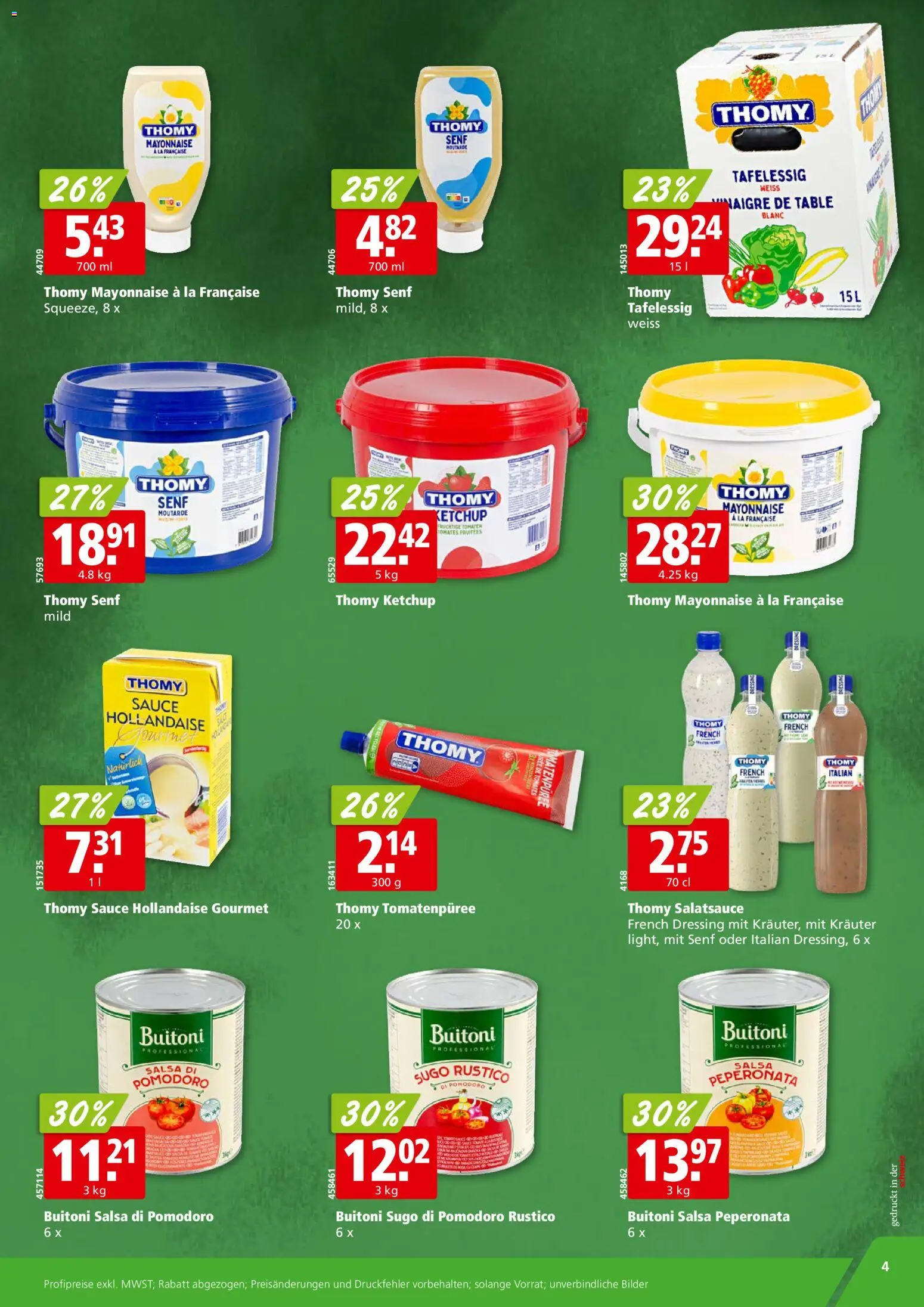 Aligro Aktionen Phänomenal Chavannes, Matran, Genf, Sitten – gültig ab 26.01.2026 | Seite: 4 | Produkte: Dressing, Tomatenpüree, Mayonnaise, Bilder