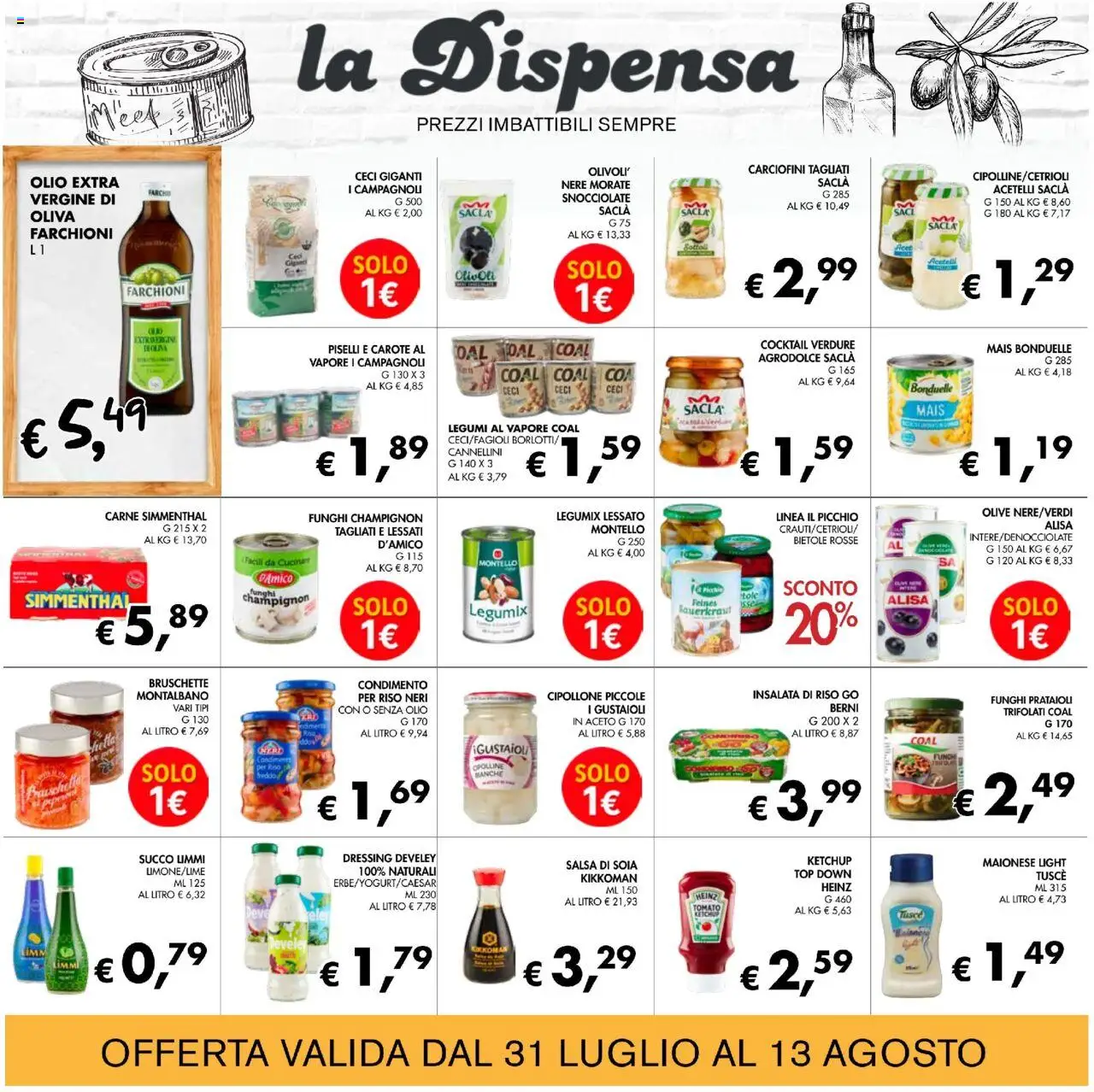 Volantino Coal del 31.07.2025 | Pagina: 20 | Prodotti: Riso, Insalata, Top, Insalata di riso