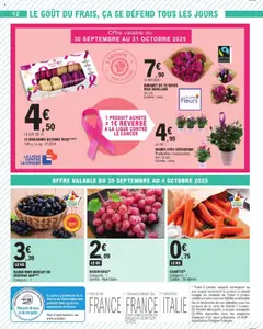 E.Leclerc - Prévisualisation de RAISIN NOIR MUSCAT DU VENTOUX AOP, Catégorie: 1 valide à partir de 30.09.2025 | Page: 12 | Produits: Rosier, Raisin, Macarons, Carotte