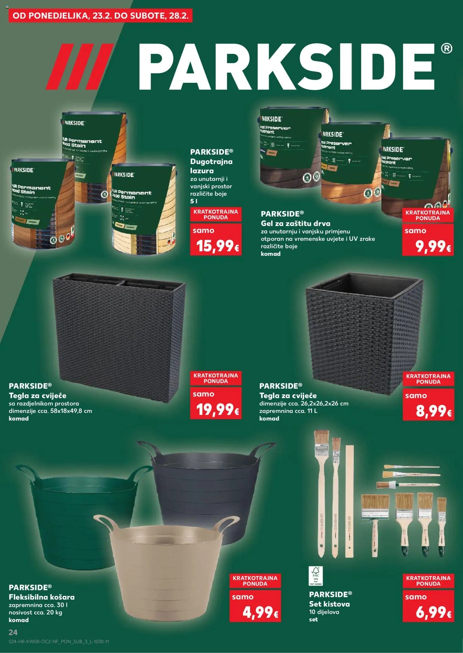 Kaufland katalog | vrijedi od 18.02.2026 | Stranica: 24 | Proizvodi: Cvijeće, Košara, Parkside