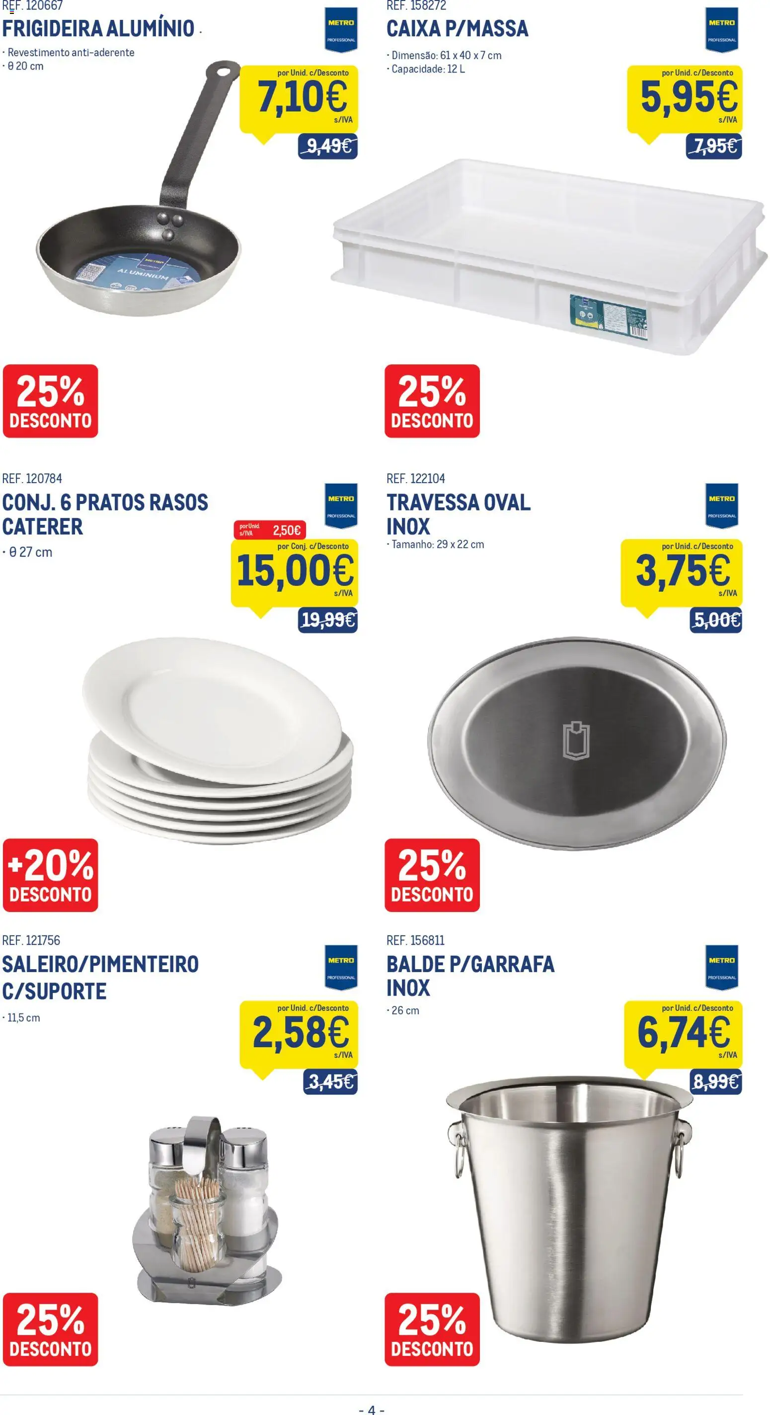 Makro Especial Equipamento Descontos até 30 │ válido de 17.02.2026 | Página: 4 | Produtos: Balde, Pratos, Frigideira, Caixa