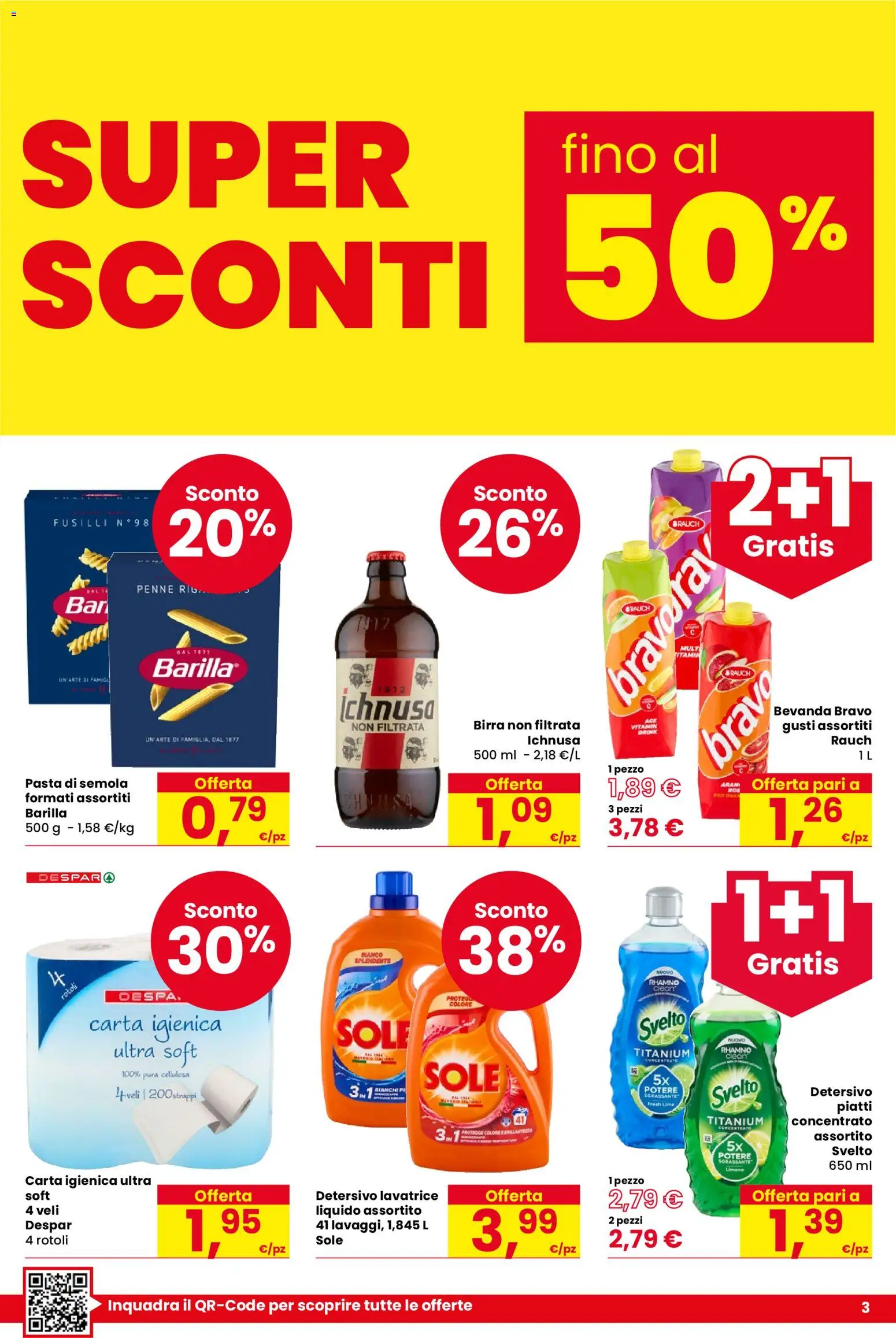 Volantino Despar del 19.02.2026 | Pagina: 3 | Prodotti: Birra, Lime, Fusilli, Penne