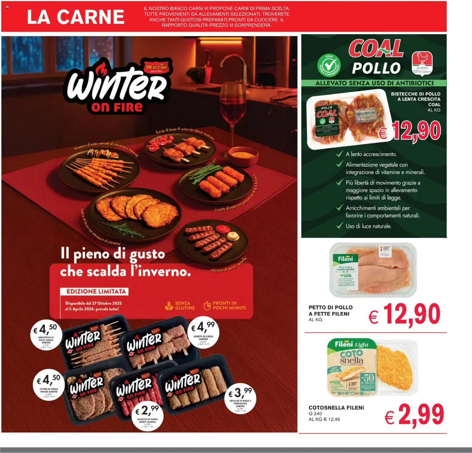 Volantino Coal del 14.11.2025 | Pagina: 4 | Prodotti: Petto di Pollo, Pollo, Suino, Salsiccia