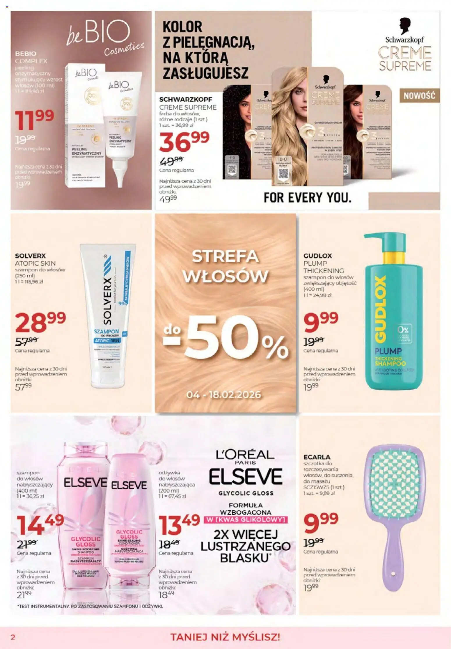 Jawa Gazetka od 03.02.2026 | Strona: 2 | Produkty: Szczotka, Szampon, Odżywka, Peeling