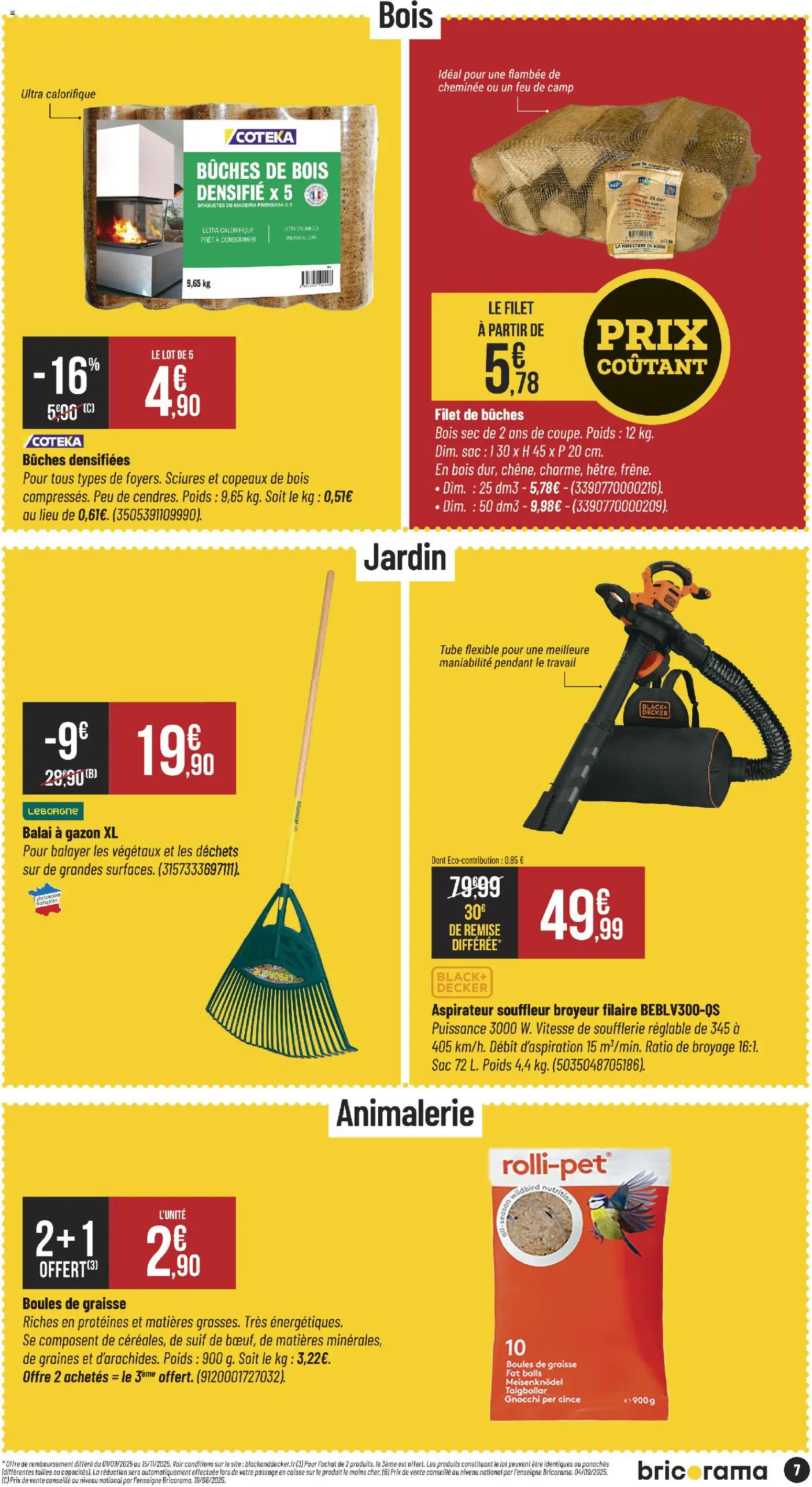 {H1} | Page: 7 | Produits: Poids, Aspirateur, Broyeur, Balai