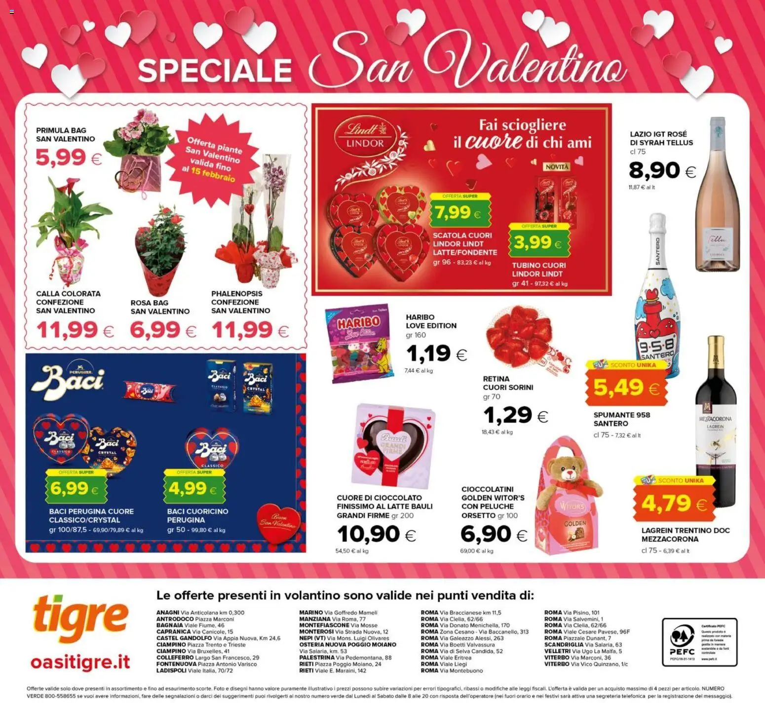 Volantino Tigre del 12.02.2026 | Pagina: 20 | Prodotti: Peluche, Cioccolato, Cioccolatini, Scatola
