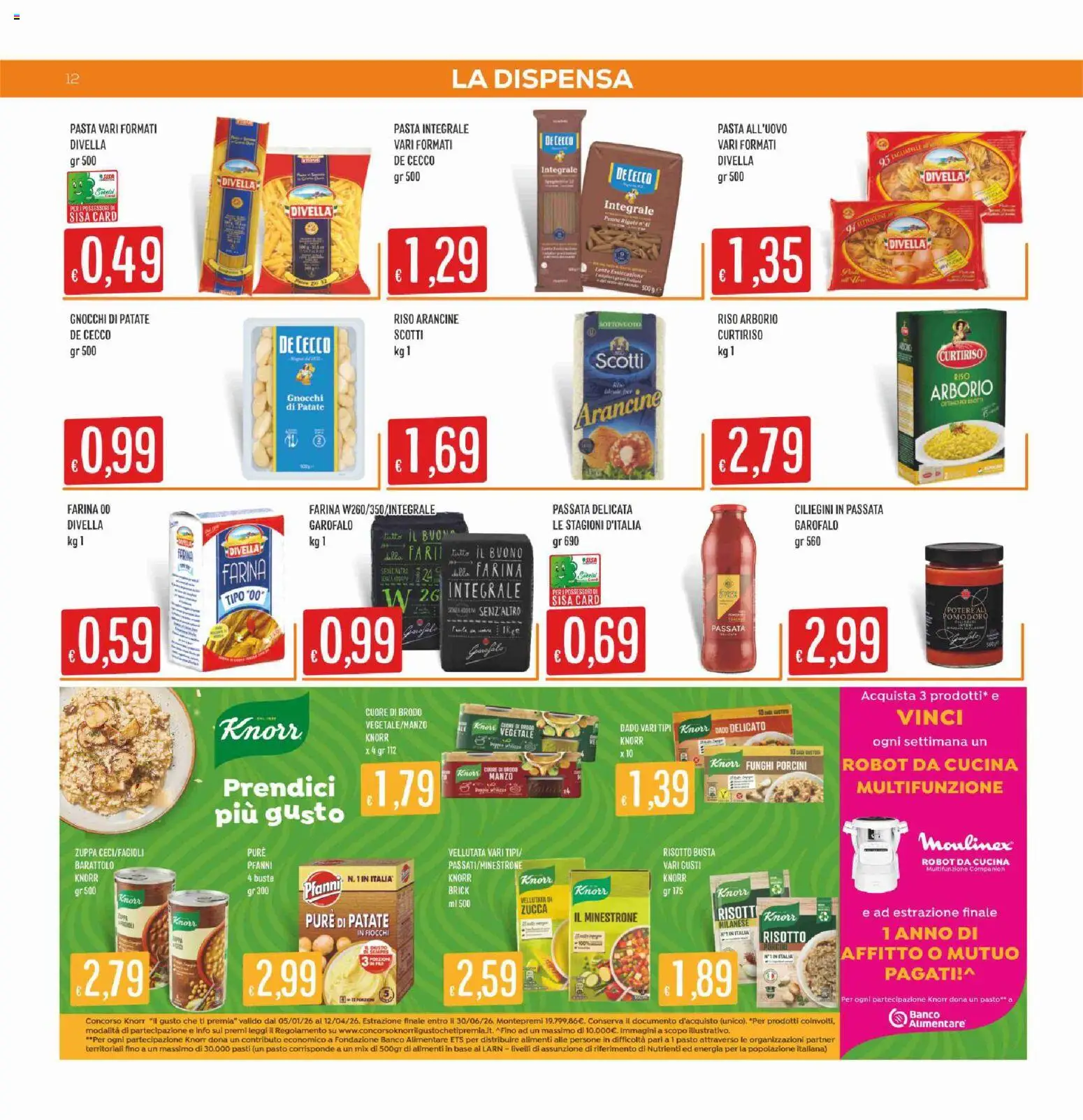 Volantino SISA del 22.01.2026 | Pagina: 12 | Prodotti: Minestrone, Riso, Zucca, Robot
