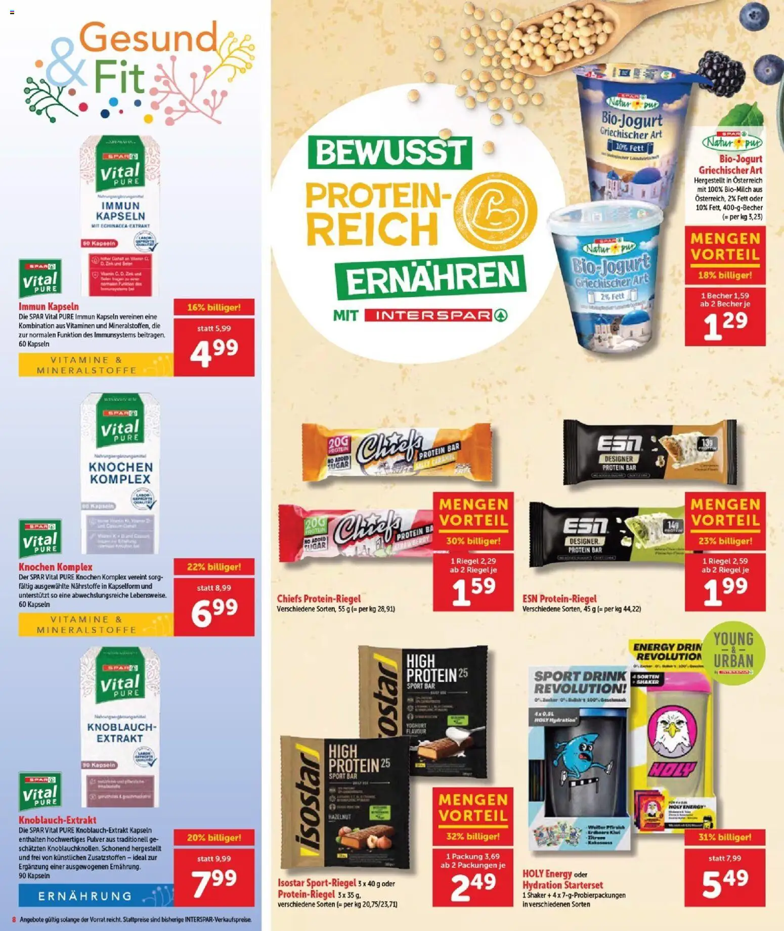 Interspar Flugblatt - Burgenland gültig ab 08.01.2026 | Seite: 8 | Produkte: Knoblauch, Pfirsich