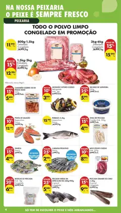 Pré-visualização POSTA DE SALMÃO, Posta de salmão Aquacultura Fresca válido de 31.03.2026 | Página: 4 | Produtos: Polvo, Camarão, Sapateira, Peixe