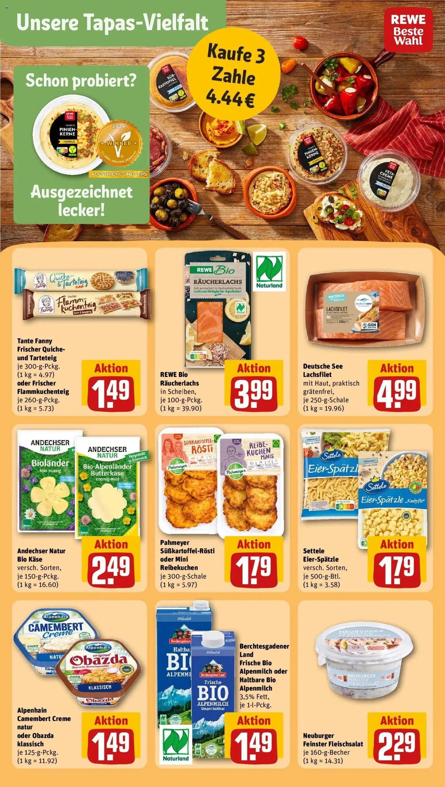 Rewe prospekt Münchsmünster	 – gültig ab 09.02.2026 | Seite: 23 | Produkte: Käse, Creme, Räucherlachs, Kuchen