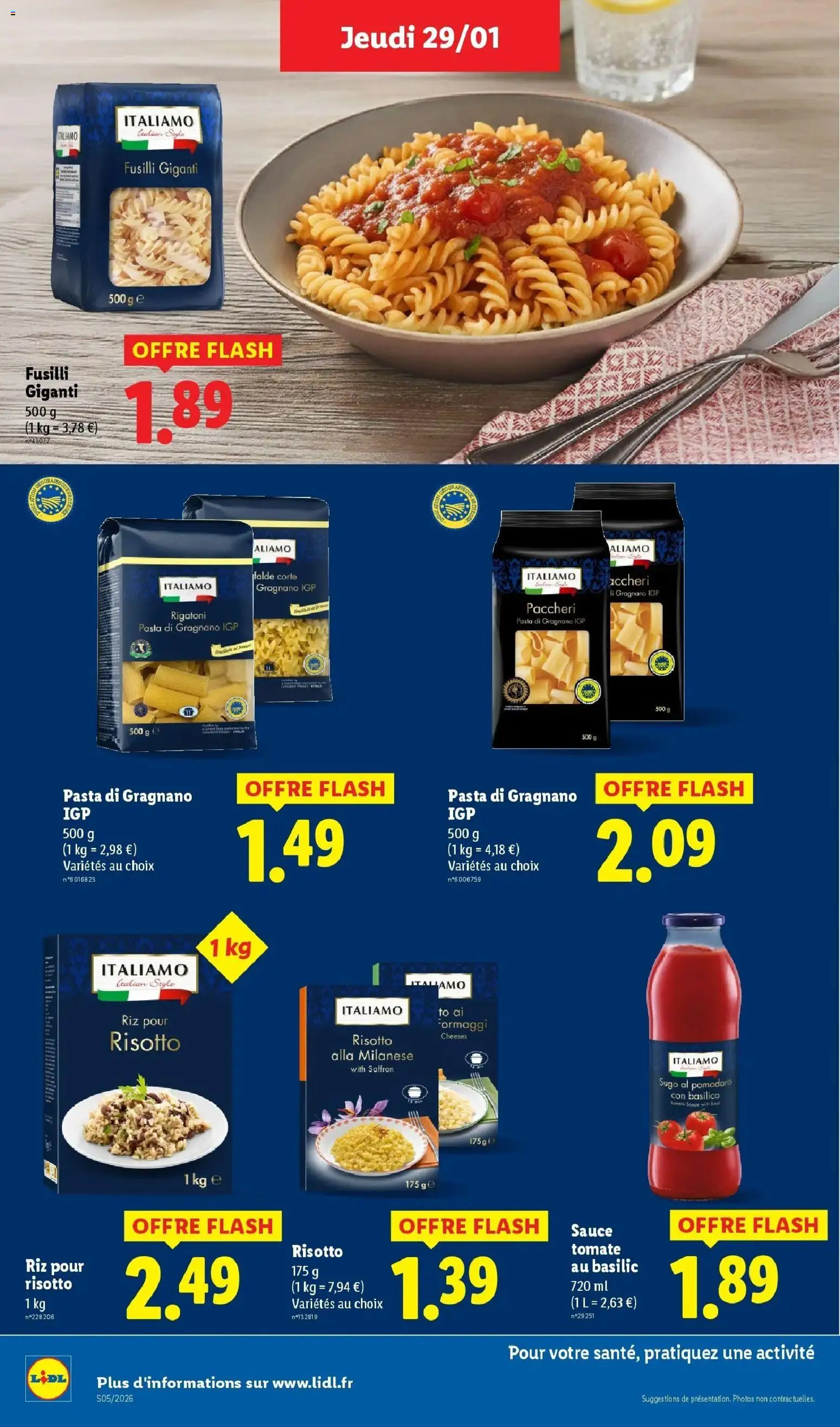 Catalogue LIDL du 28/01/2026 | Promo prospectus en ligne | Page: 24 | Produits: Fusilli, Riz
