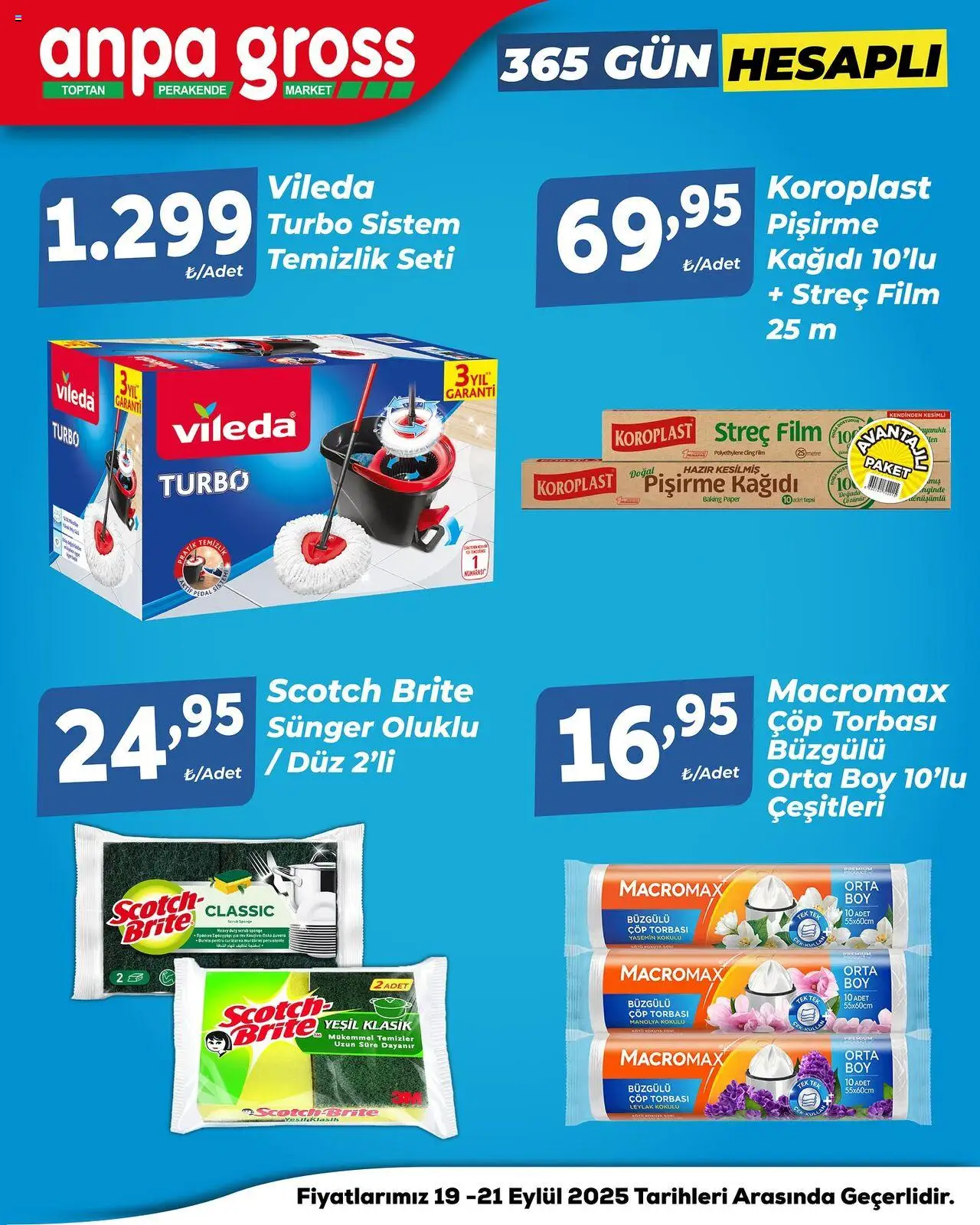 Anpa Gross Hafta Sonu Fırsatları - 19.09.2025 tarihinden itibaren geçerlidir | Sayfa: 5 | Ürünler: Çöp torbası, Yasemin