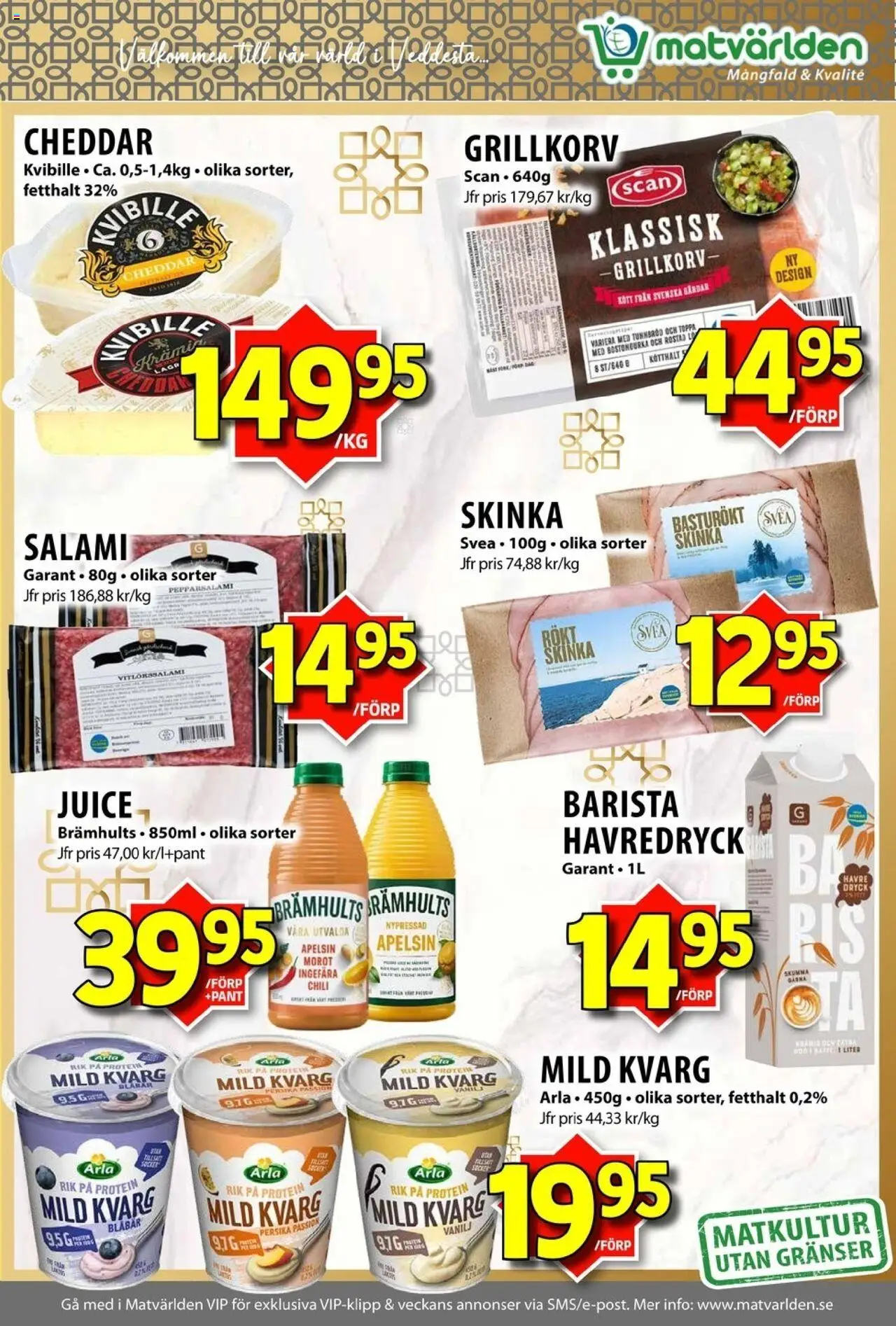 Matvärlden reklamblad aktuell från 15.09.2025 | Sida: 4 | Produkter: Chili, Skinka, Blåbär, Kvarg