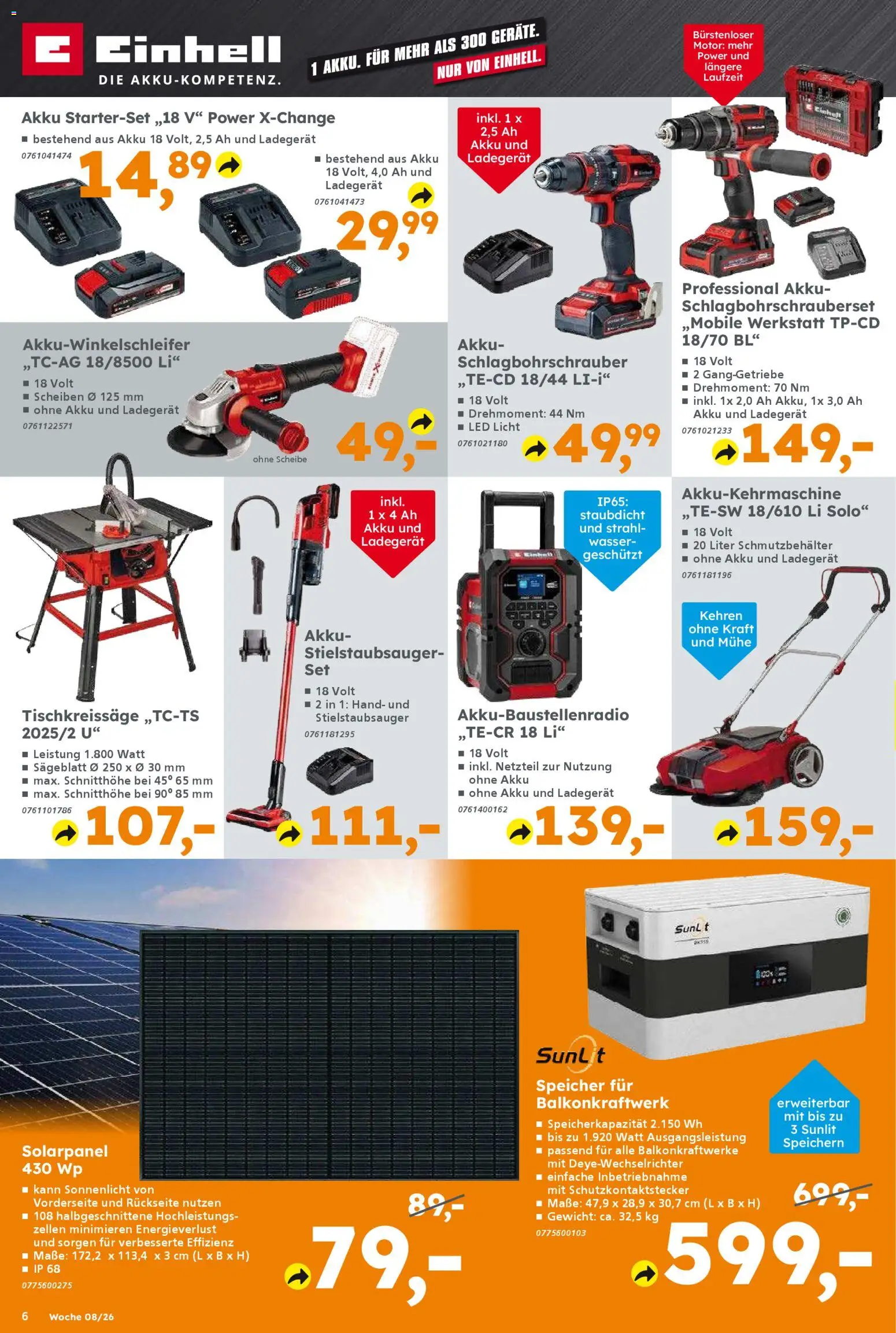 Globus Baumarkt - Prospekt für Weinstadt-Endersbach – gültig ab 16.02.2026 | Seite: 6 | Produkte: Gewicht, Wasser, Netzteil, Ladegerät