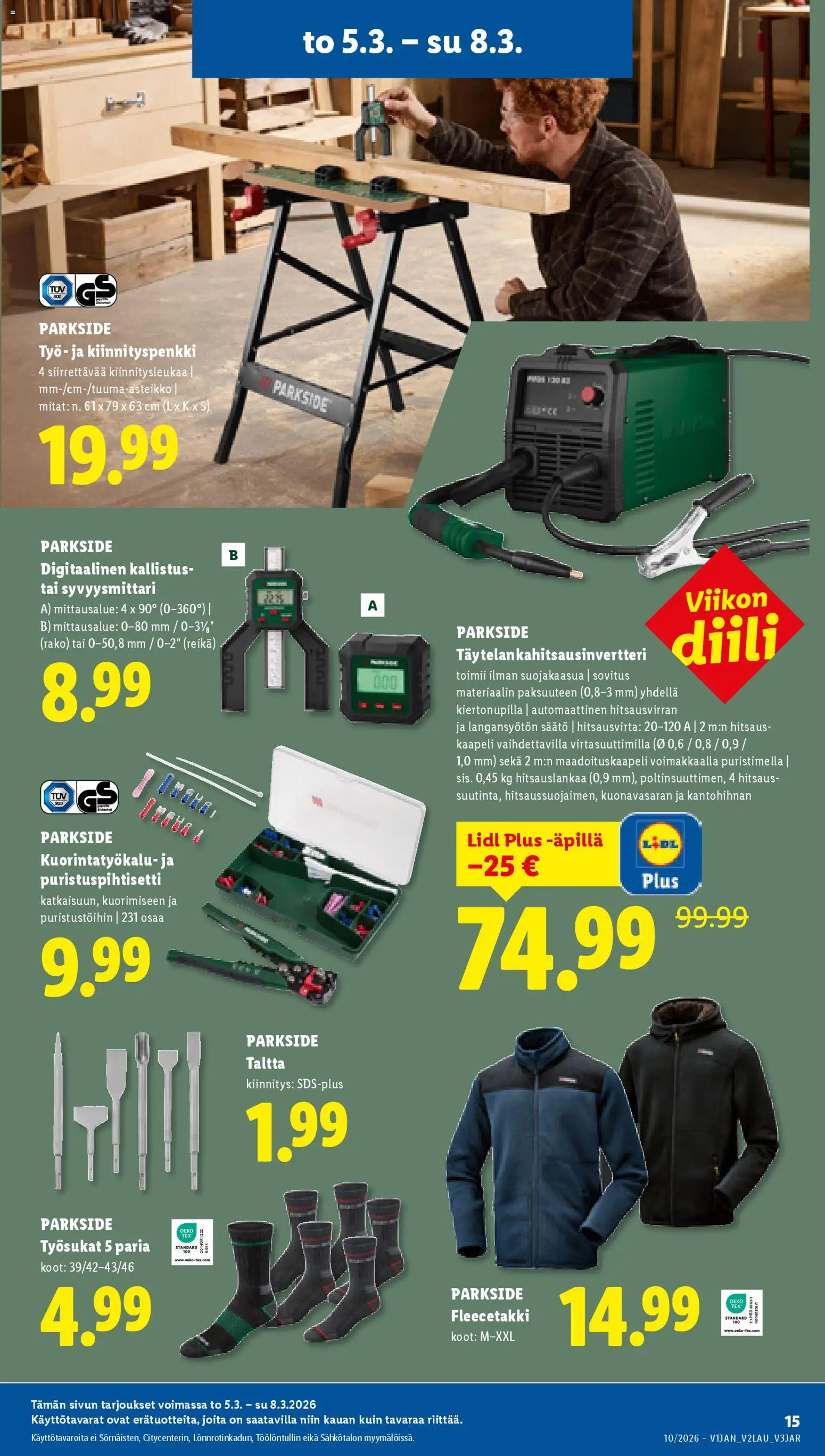 Lidl tarjoukset - Tampere – voimassa 05.03.2026 alkaen | Sivu: 19 | Tuotteet: Taltta, Kaapeli