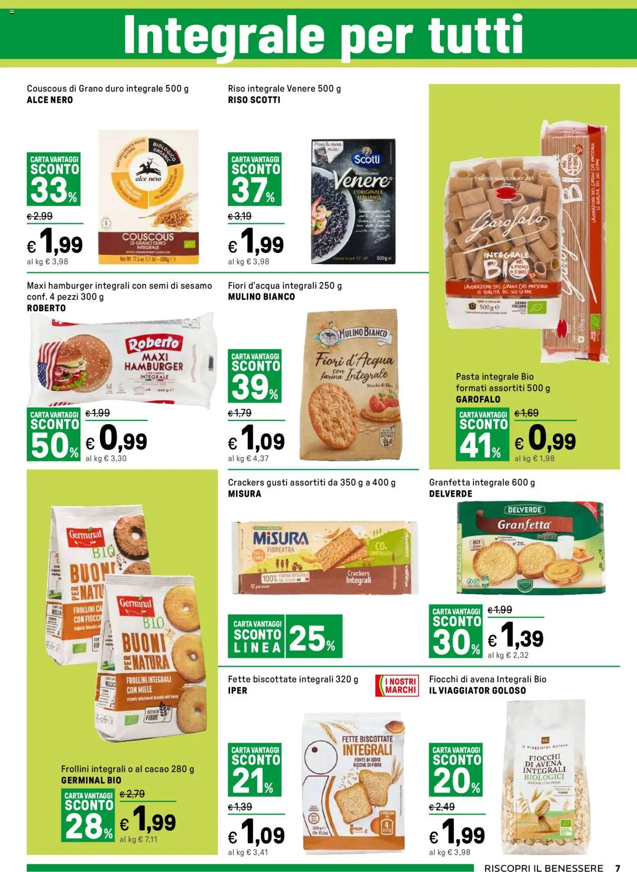Volantino Iper del 18.08.2025 | Pagina: 6 | Prodotti: Fiocchi, Pasta, Crackers, Fette biscottate