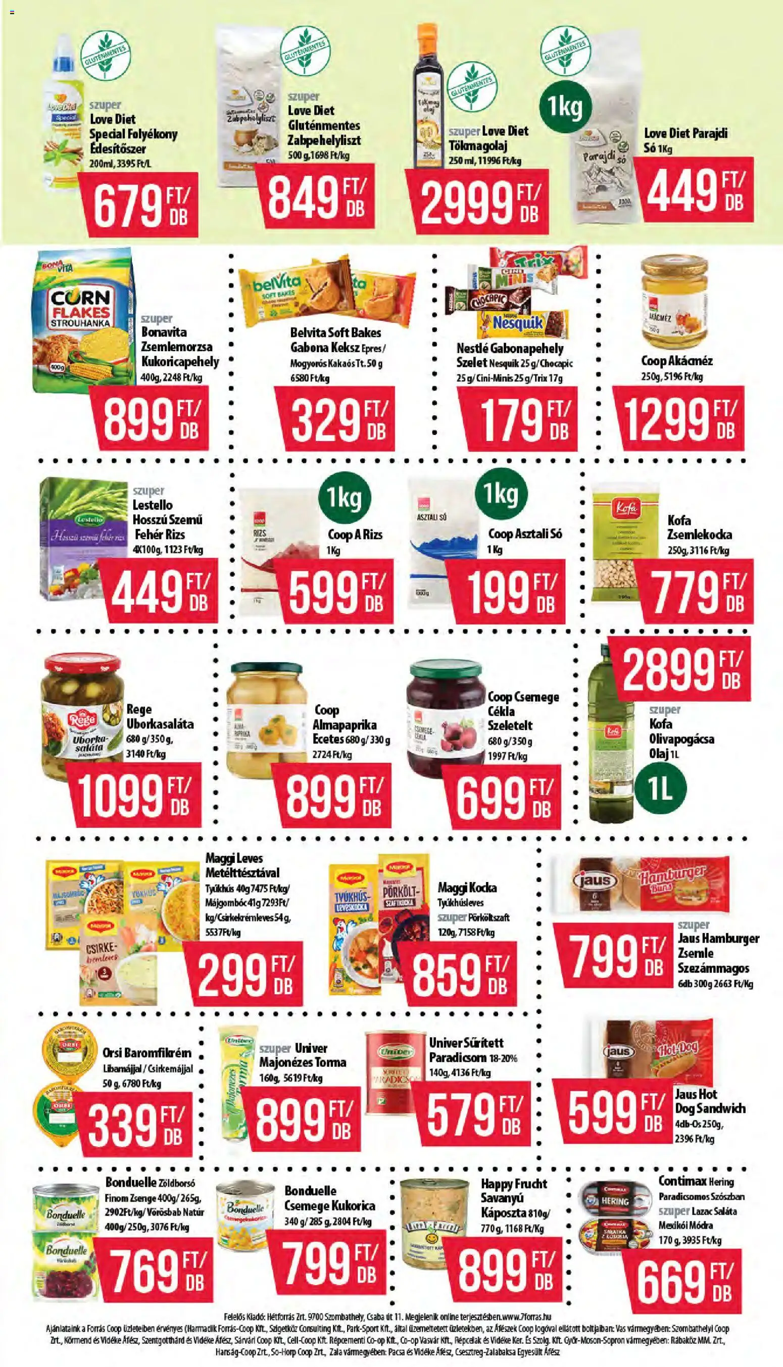 COOP akciós ujság - amely érvényes a következő dátumtól: 15.01.2026 | Oldal: 5 | Termékek: Hot dog, Hamburger, Hering, Gluténmentes