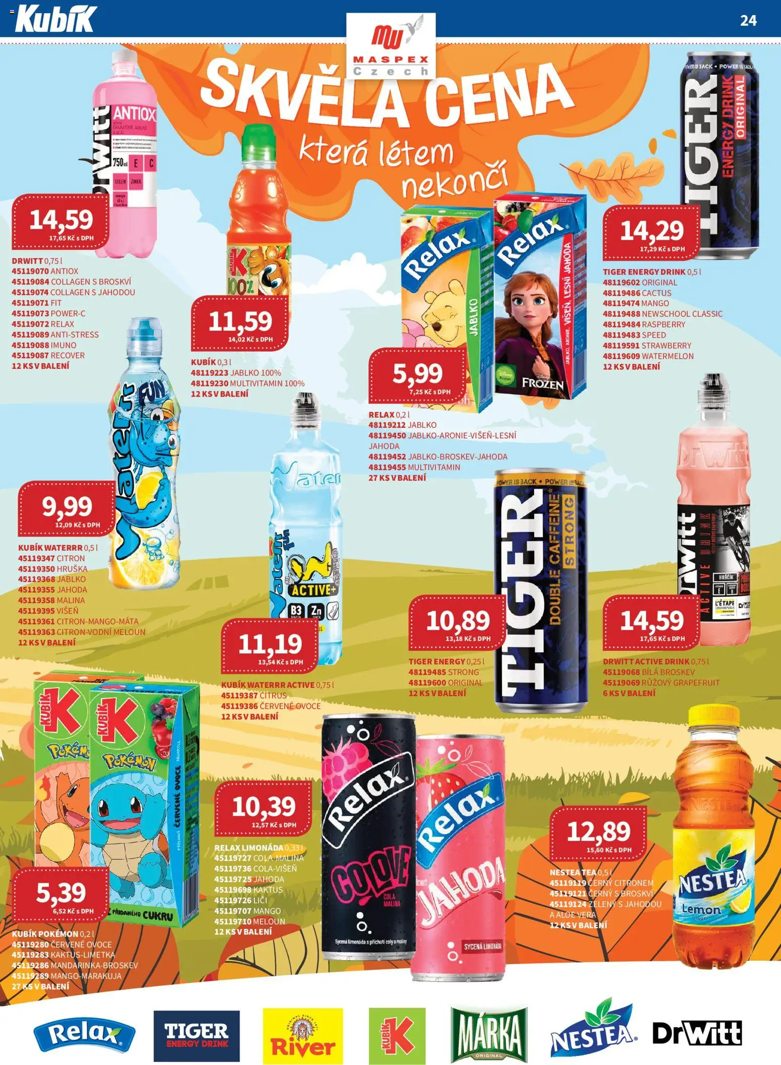Kubík leták - Velkoobchod 11/2025 od 01.11.2025 | Strana: 24 | Produkty: Drwitt, Maliny, Citron, Energy drink