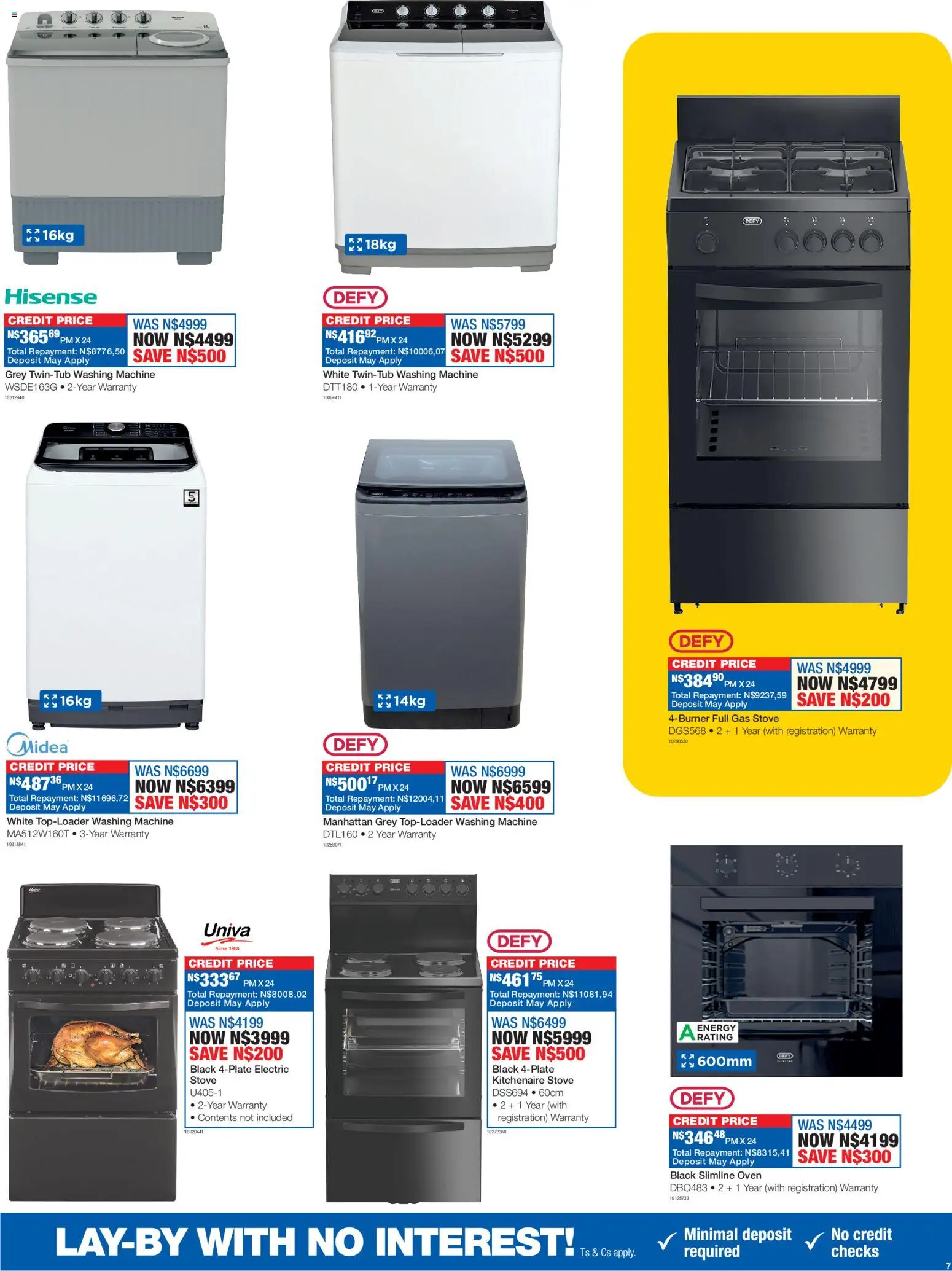 New OK Furniture catalogue – valid from 16.02.2026 | Page: 7 | Products: Washing machine, Oven, Stove, Gas stove