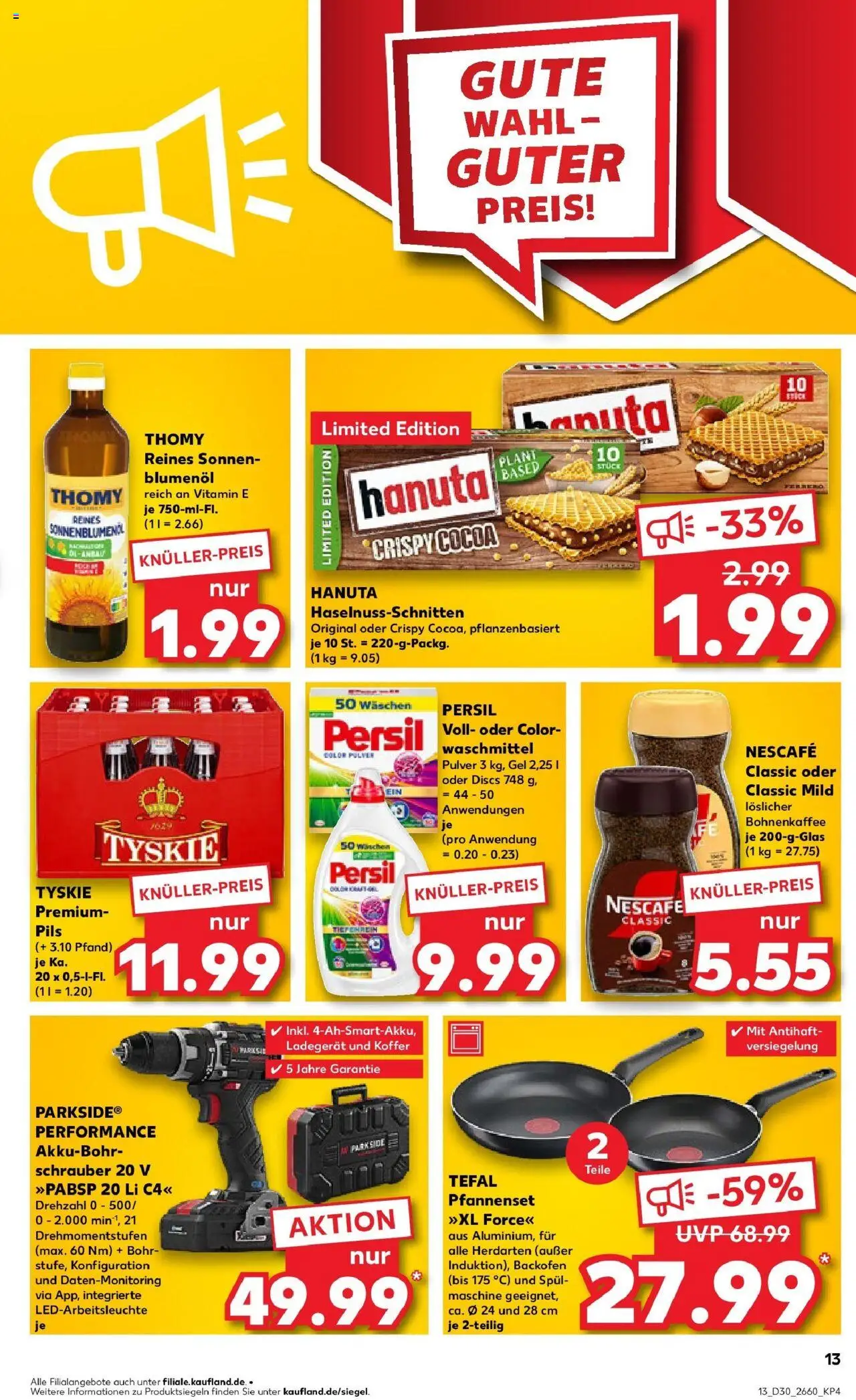 Kaufland prospekt Mannheim	 - gültig ab dem 24.07.2025 | Seite: 13 | Produkte: Nescafe, Sonnenblumenol, Koffer, Ladegerät