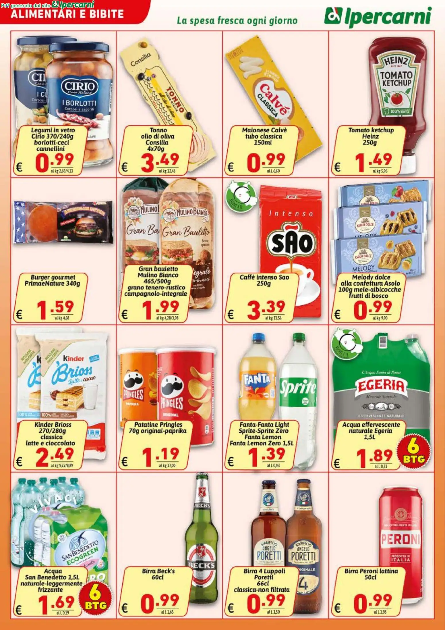 Volantino Ipercarni del 17.04.2026 | Pagina: 10 | Prodotti: Cioccolato, Patatine, Fanta, Cacao