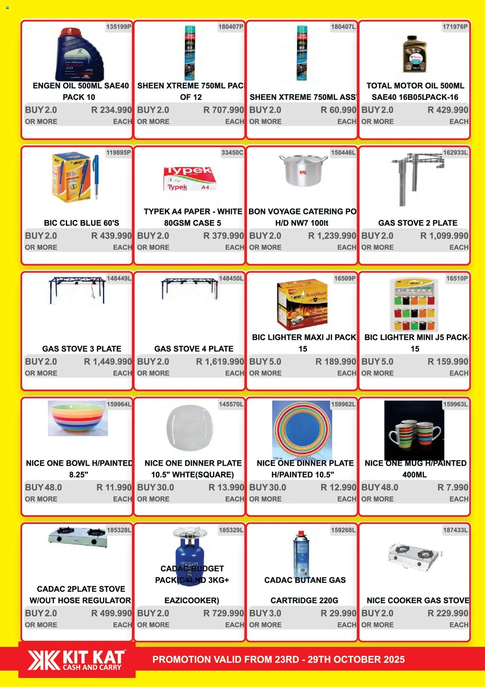 New KIT KAT Cash & Carry catalogue – valid from 23.10.2025 | Page: 29 | Products: Bowl, Cooker, Gas stove, Paper