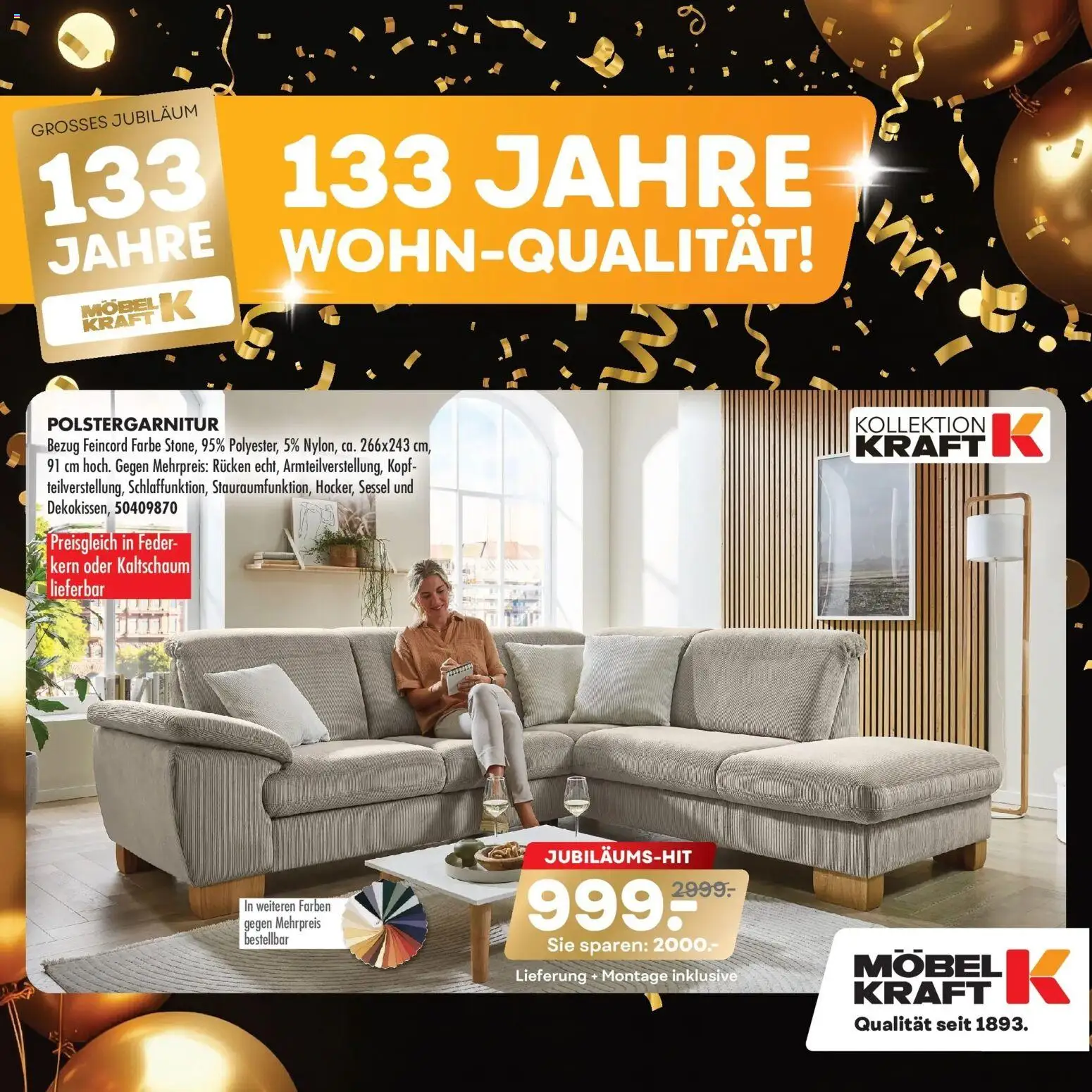 Möbel Kraft Prospekt 	 – gültig ab 06.01.2026 | Seite: 1 | Produkte: Sessel