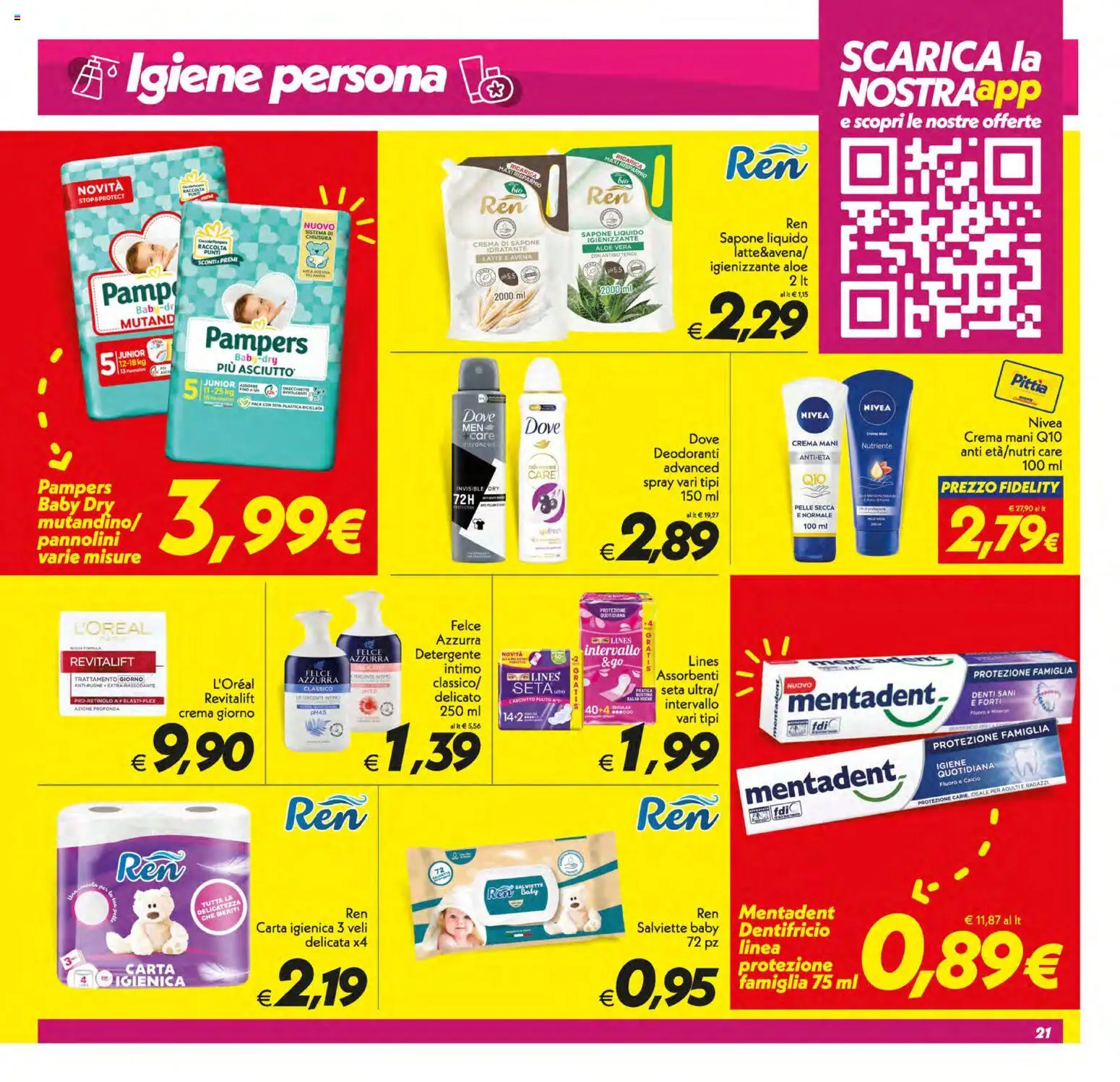 Volantino SuperConveniente del 13.01.2026 | Pagina: 21 | Prodotti: Carta igienica, Sapone, Dentifricio, Pampers