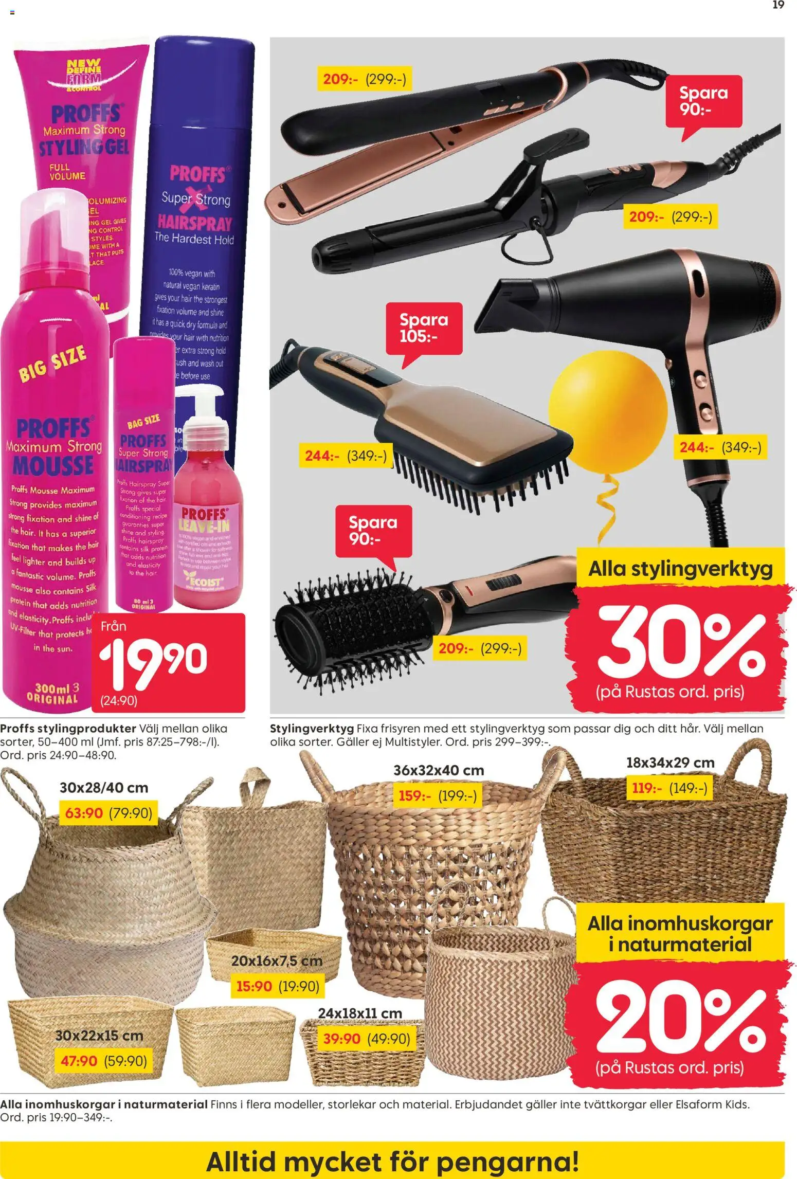Rusta reklamblad aktuell från 20.04.2026 | Sida: 19 | Produkter: Mousse, Galler