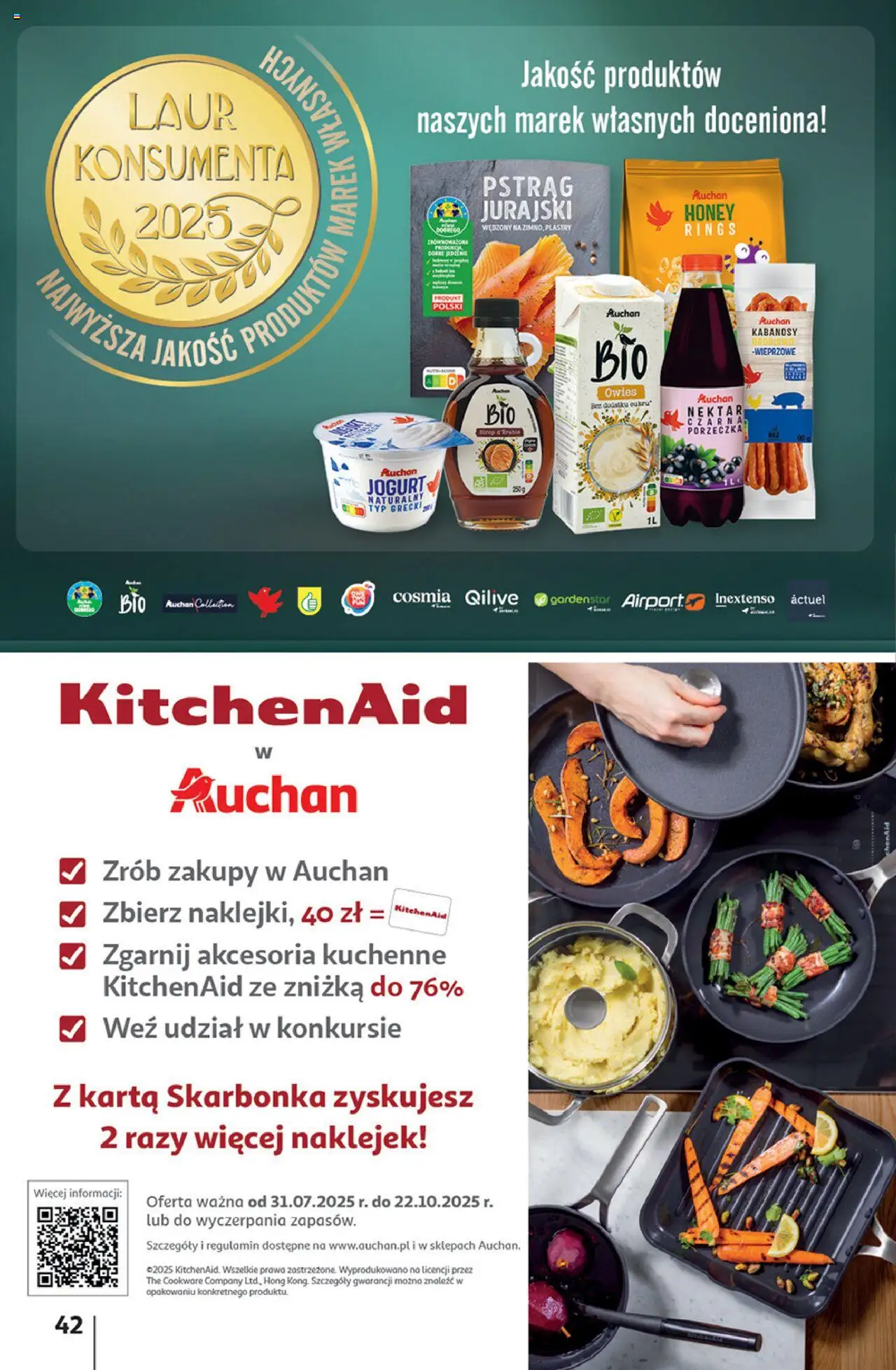 Auchan Gazetka - Pewność niskich cen Hipermarket od 18.09.2025 | Strona: 42 | Produkty: Karta, Kabanosy, Porzeczka, Jogurt