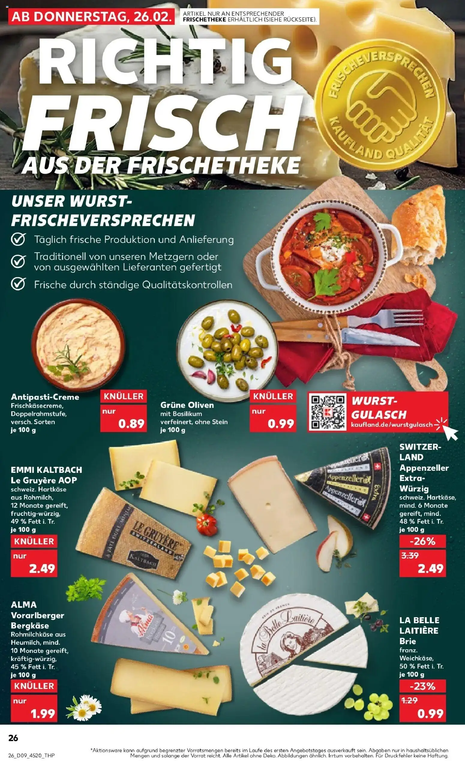 Kaufland prospekt Bremerhaven	 – gültig ab 26.02.2026 | Seite: 26 | Produkte: Gulasch, Wurst