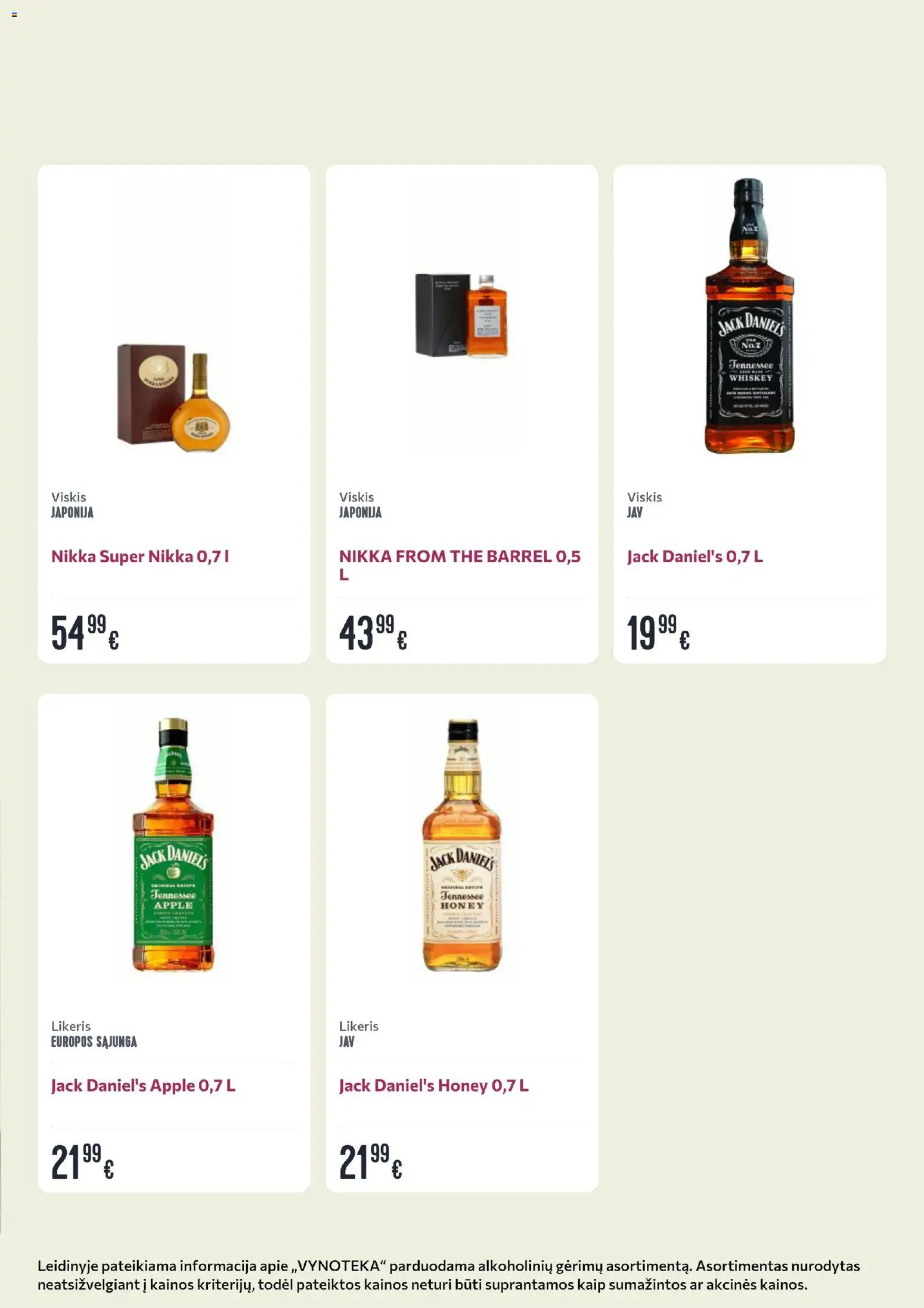 VYNOTEKA akcijos nuo 15.12.2025 | Puslapis: 6 | Prekių: Viskis