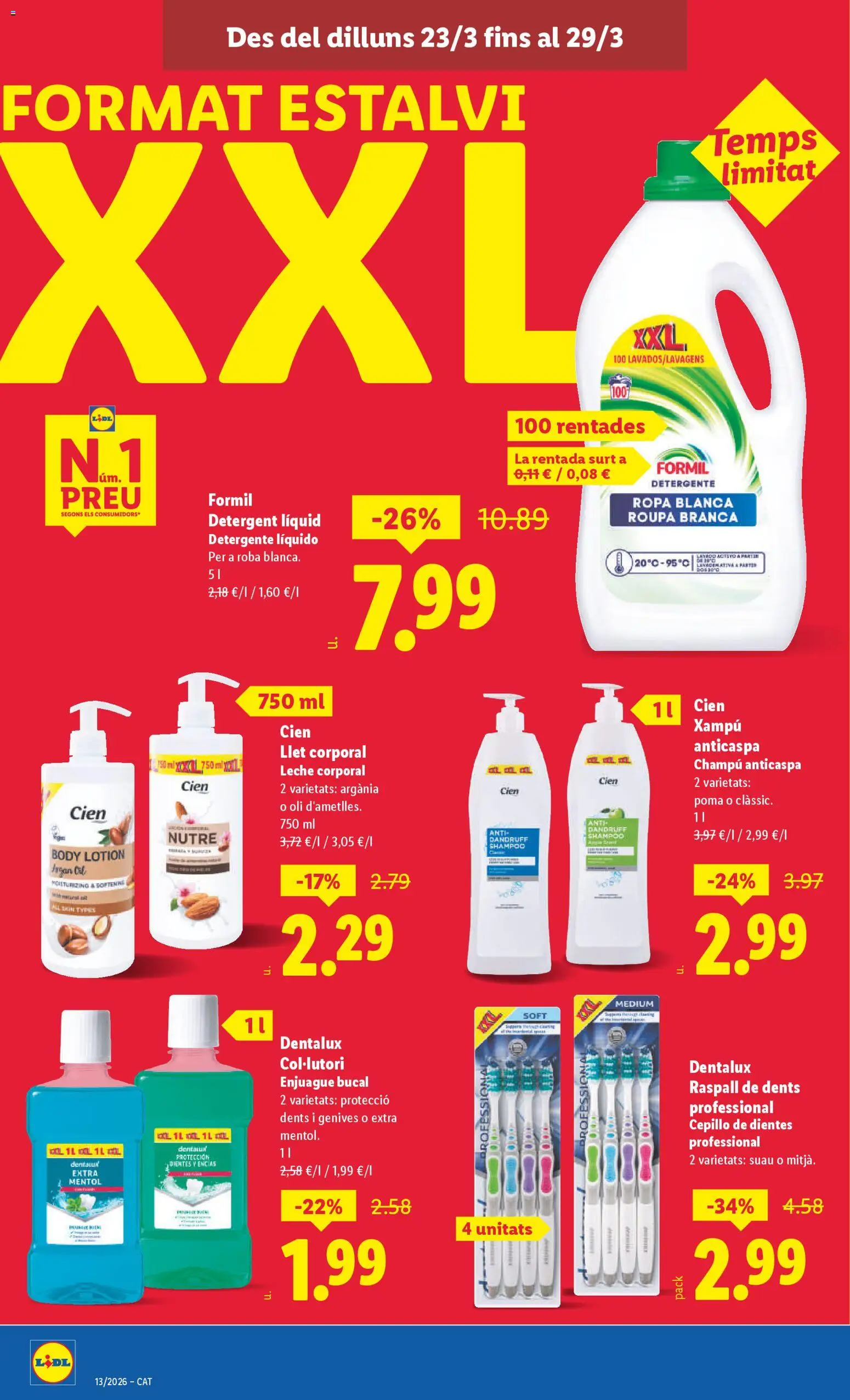 Lidl folleto │ válido desde el 23.03.2026 | Página: 14 | Productos: Champú, Σφουγγαρίστρα, Enjuague bucal, Body
