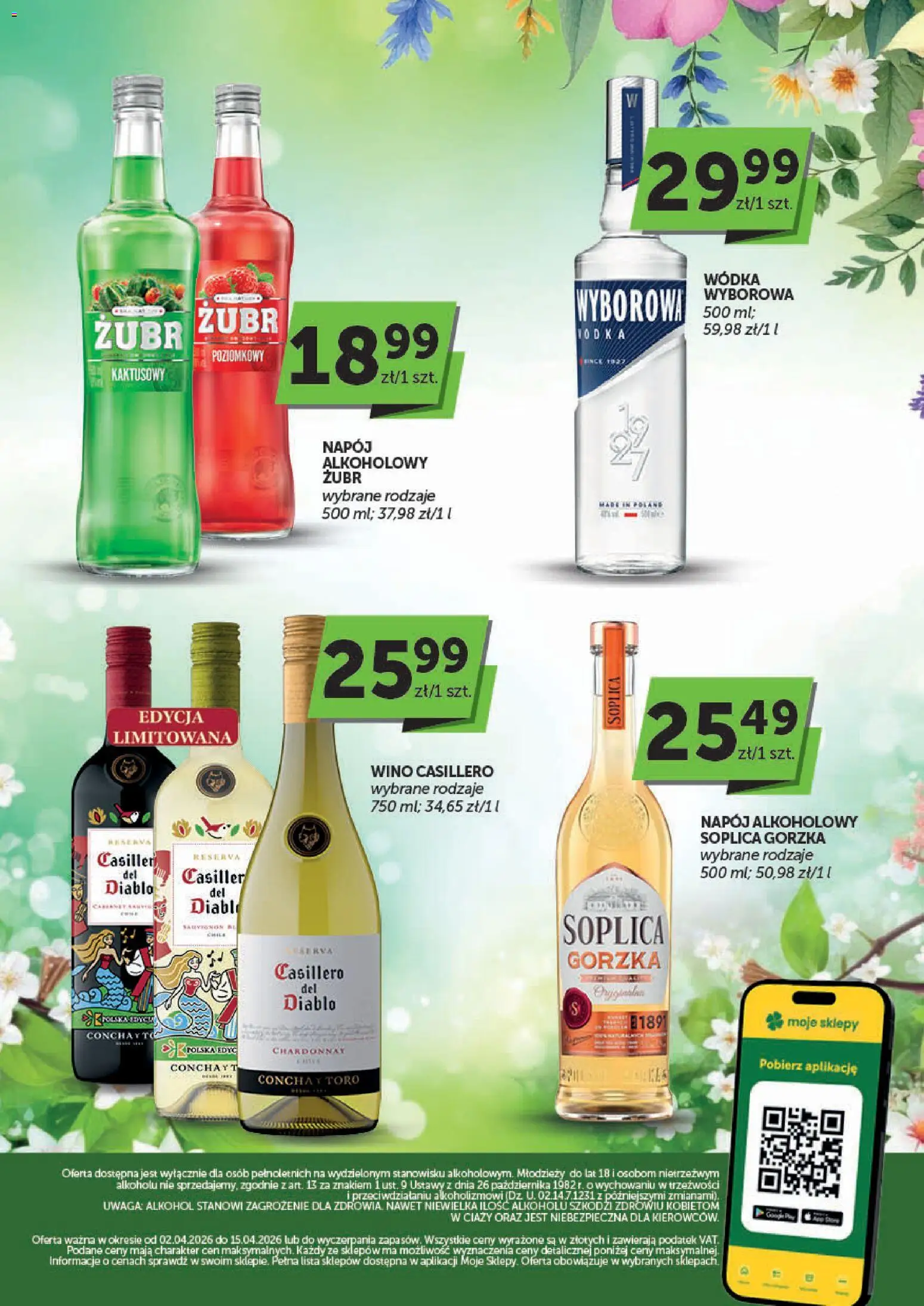 Groszek gazetka alkoholowa od 02.04.2026 | Strona: 2 | Produkty: Chardonnay, Vodka, Wino, Wódka