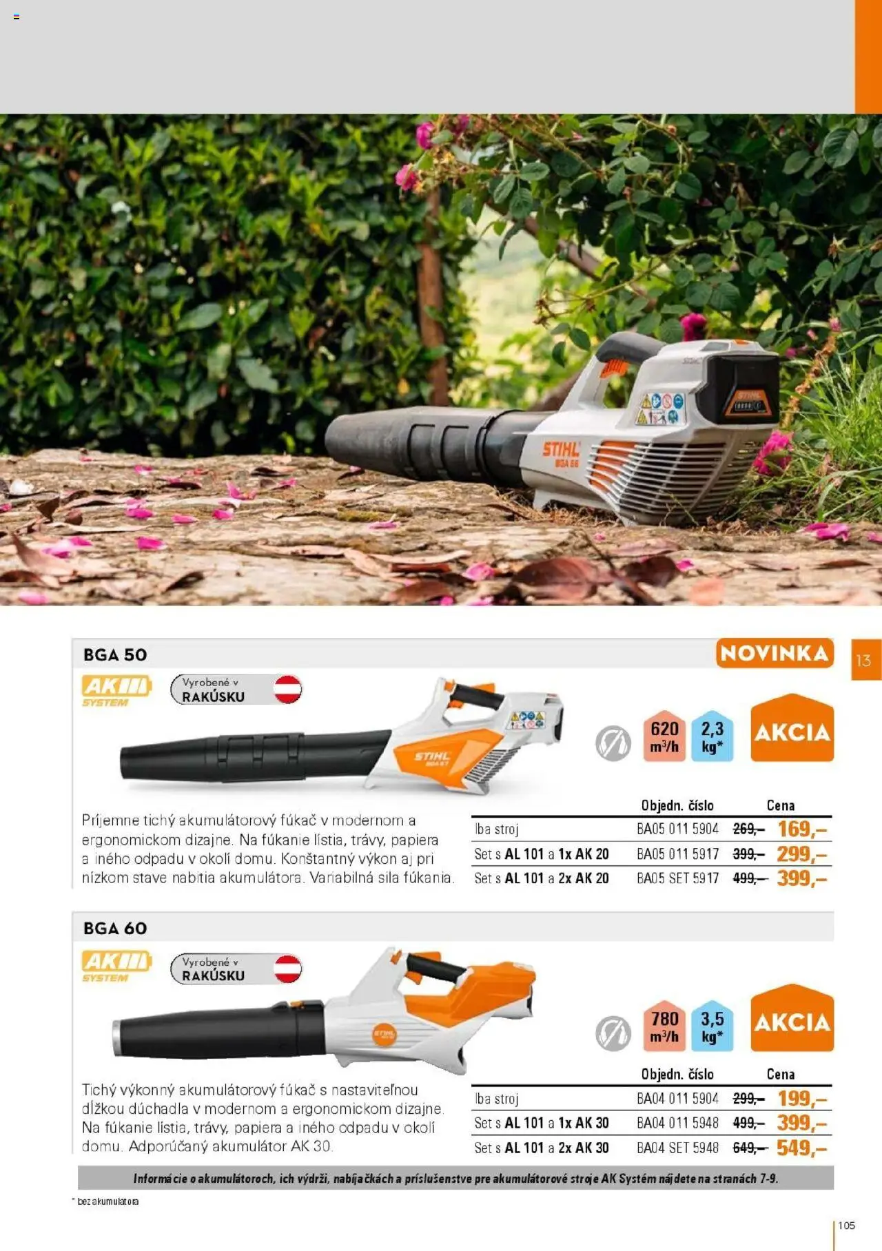 Nové STIHL akcie – leták je platný od 01.04.2025 | Strana: 105 | Produkty: Akumulátor