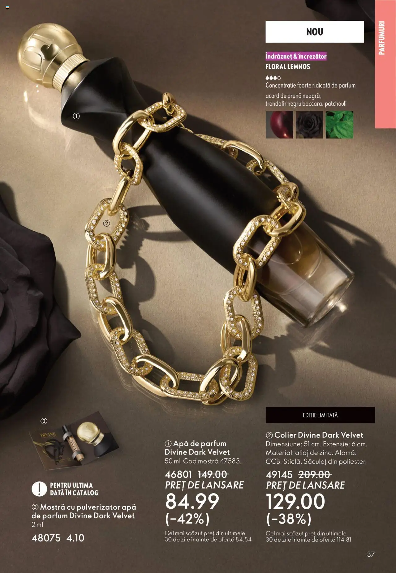 Noul catalog Oriflame – valabil de la 12.11.2025 | Pagină: 37 | Produse: Apă de parfum, Trandafir, Colier, Apă