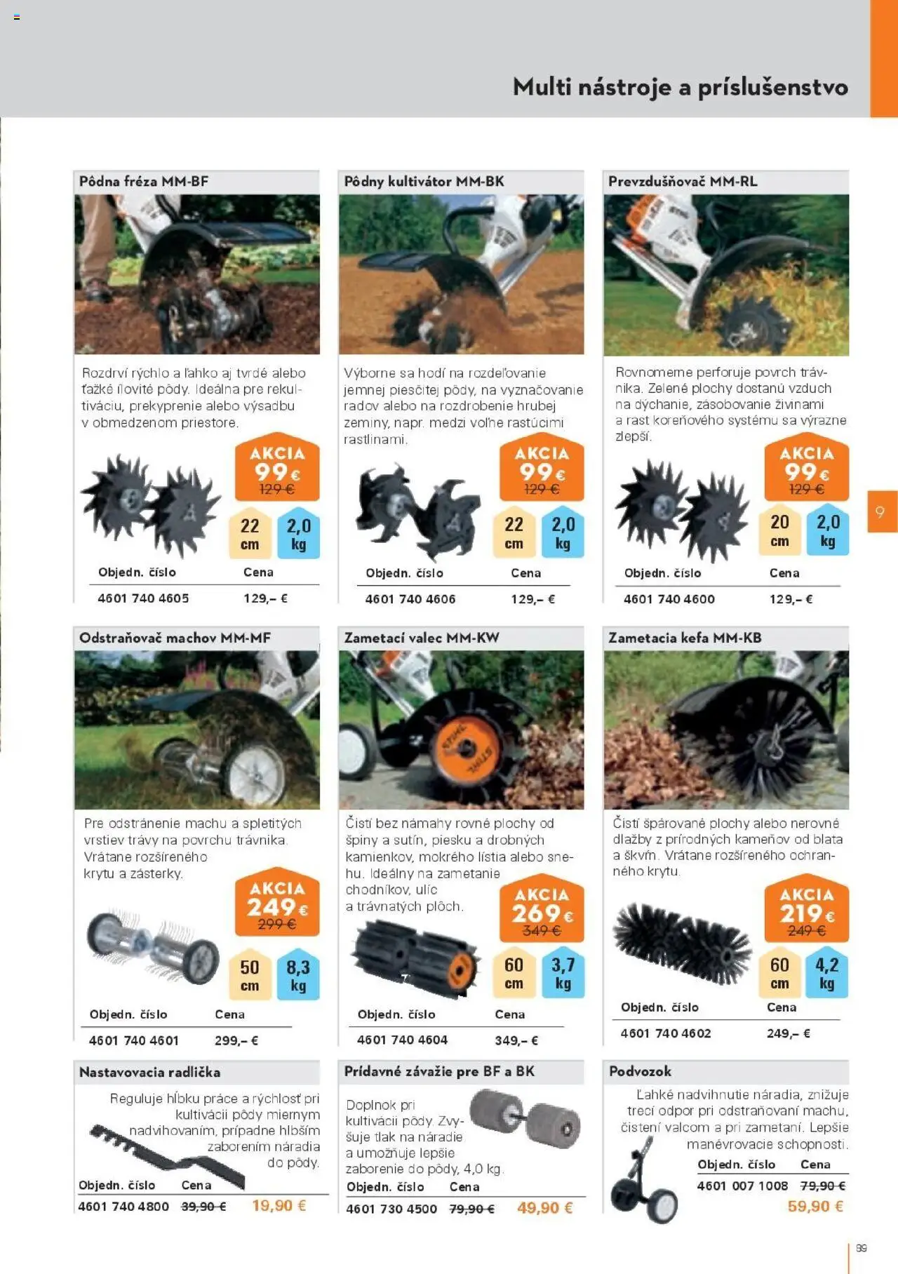 Nové STIHL akcie – leták je platný od 29.09.2025 | Strana: 89 | Produkty: Fréza, Náradie