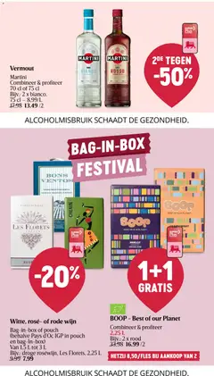 Witte, rosé- of rode wijn, Bag-in-box of pouch (behalve Pays d'Oc IGP in pouch en bag-In-box) Van 1.5 L tot 3 L Bijv.: droge roséwijn, Les Florets, 2,25 L - Voorbeeld van een folder van Delhaize, geldig van 15.01.2026 | Pagina: 40